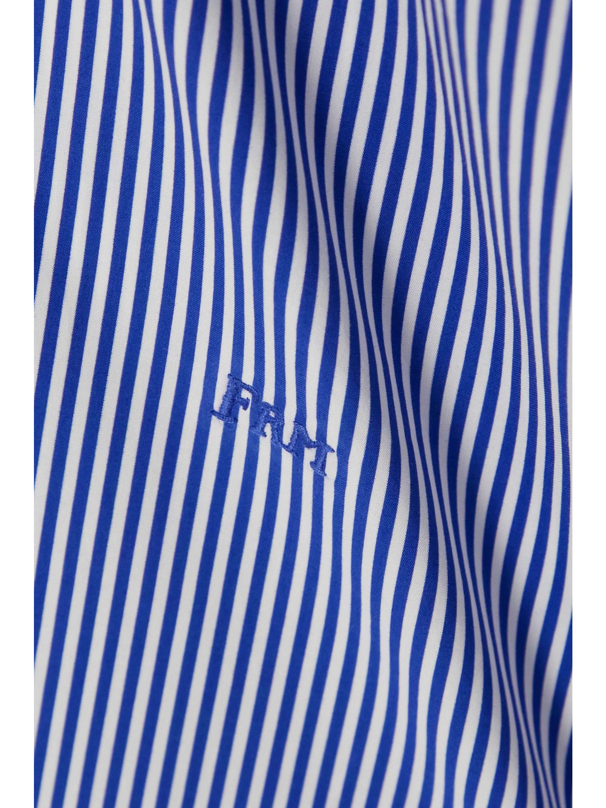FRAME Oversized striped organic cotton-poplin shirt
