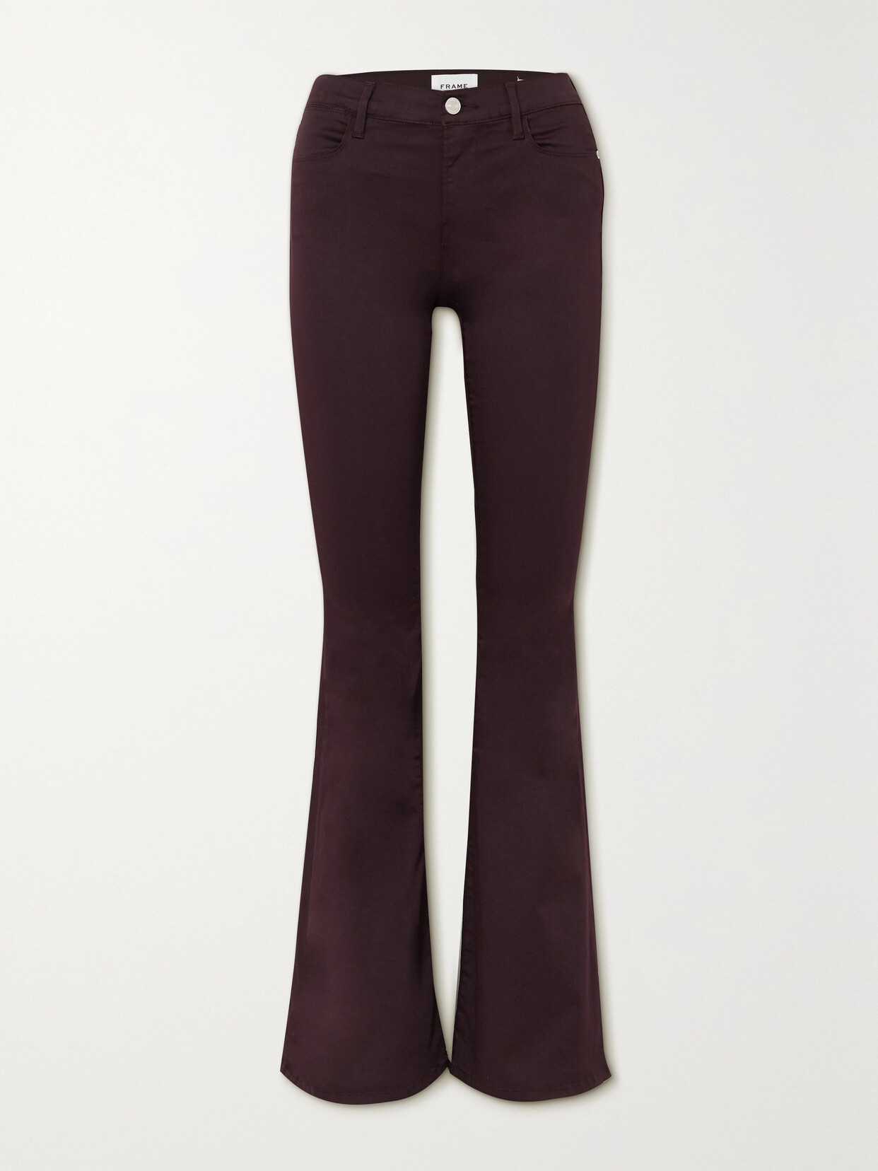 FRAME - Le High Flare High-rise Jeans - Burgundy