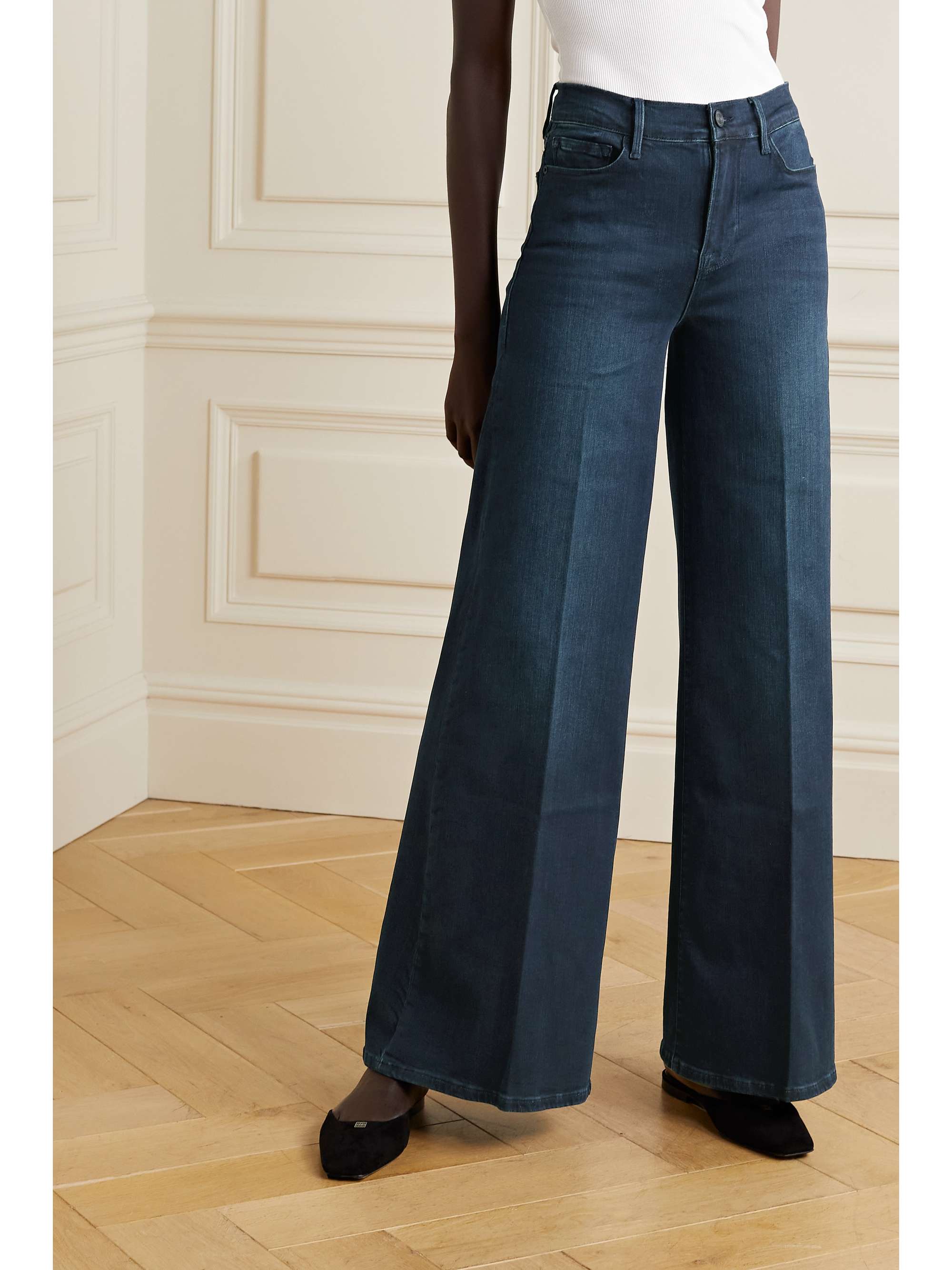 FRAME Le Palazzo high-rise wide-leg jeans
