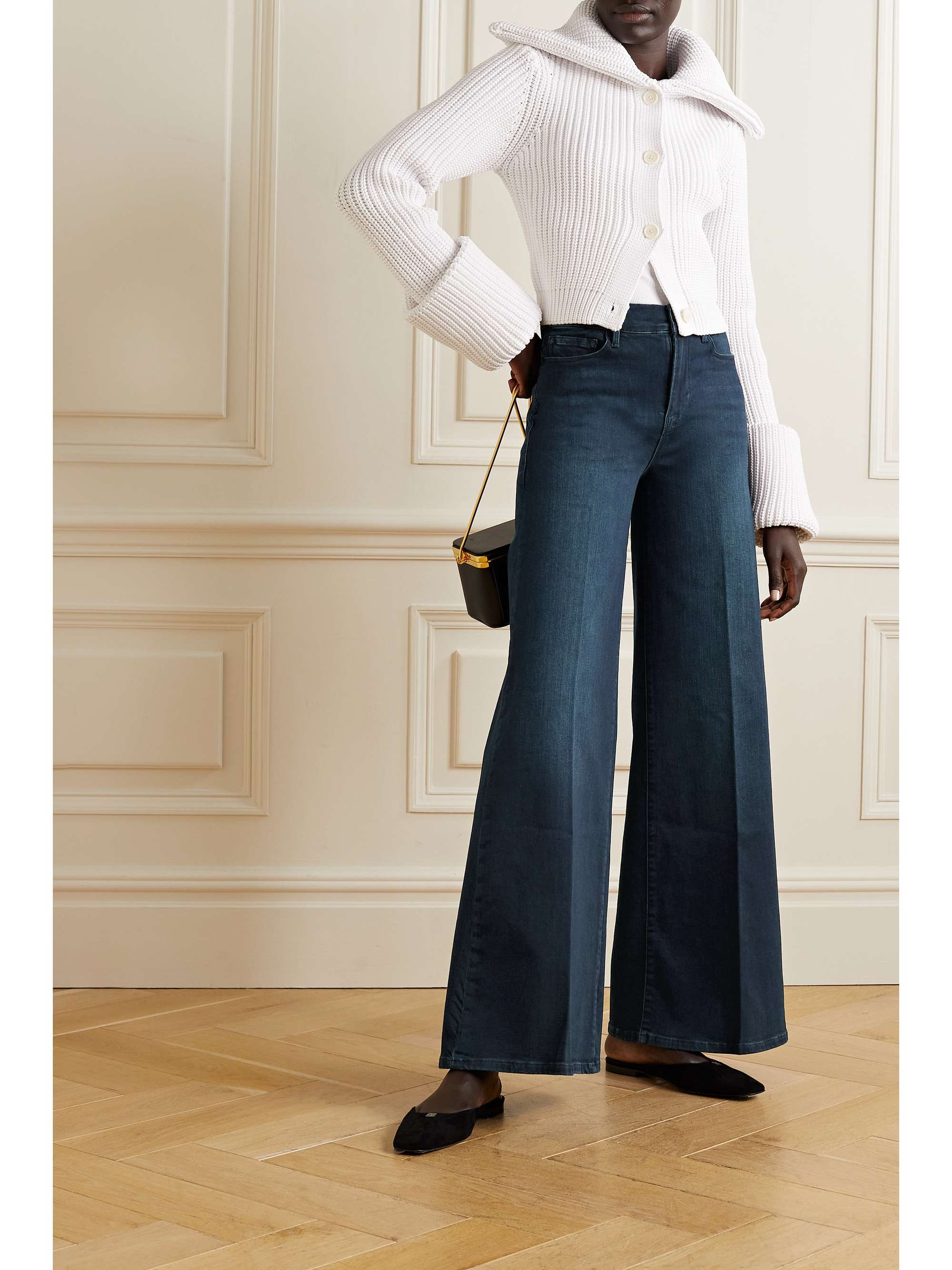 FRAME Le Palazzo high-rise wide-leg jeans