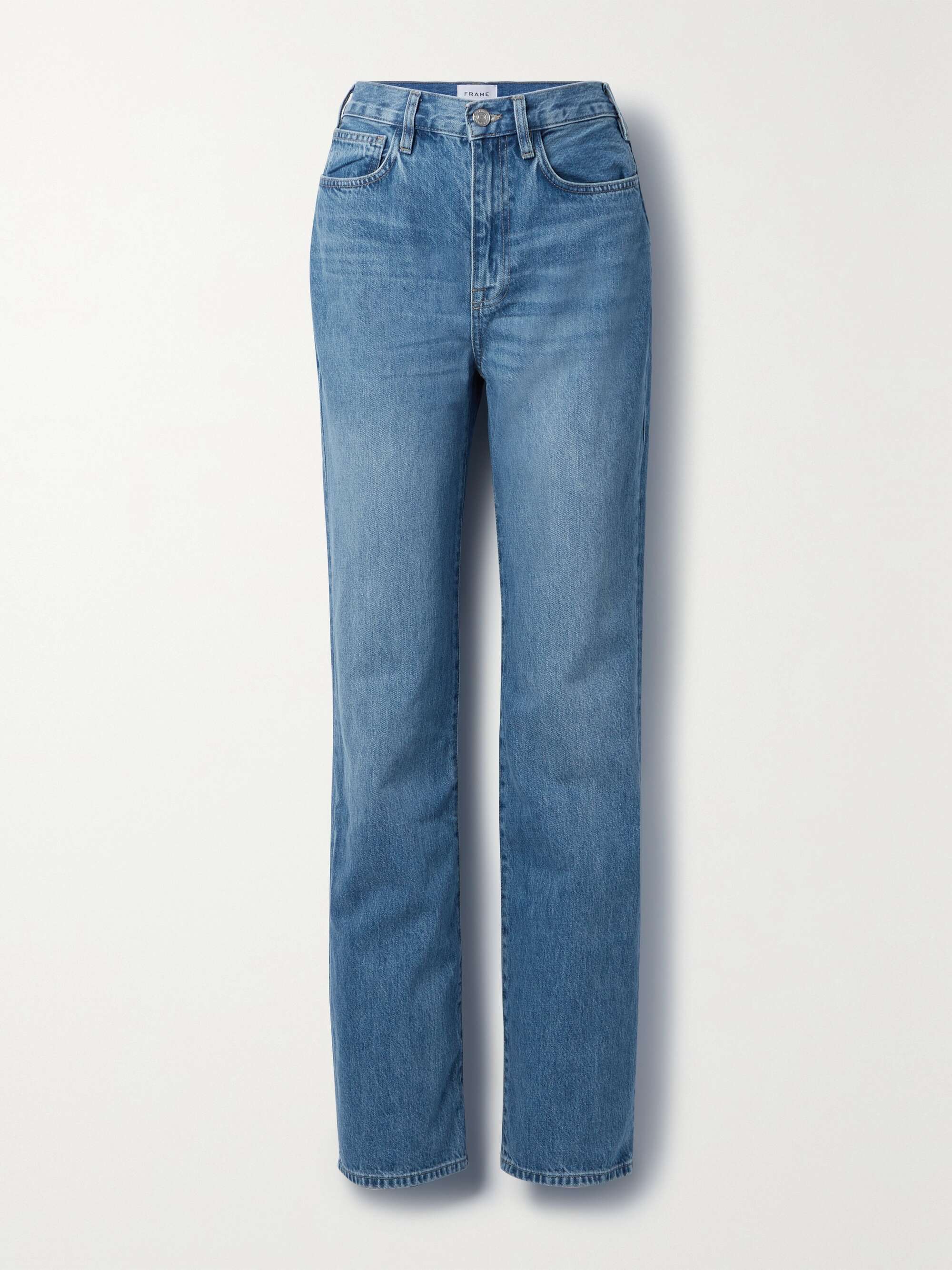 Jean taille haute top boutons apparents