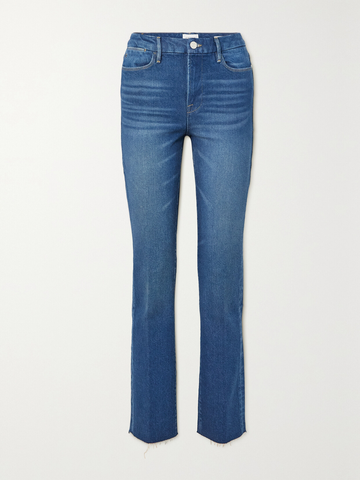 FRAME Le Super High High-rise Straight-leg Jeans - Blue