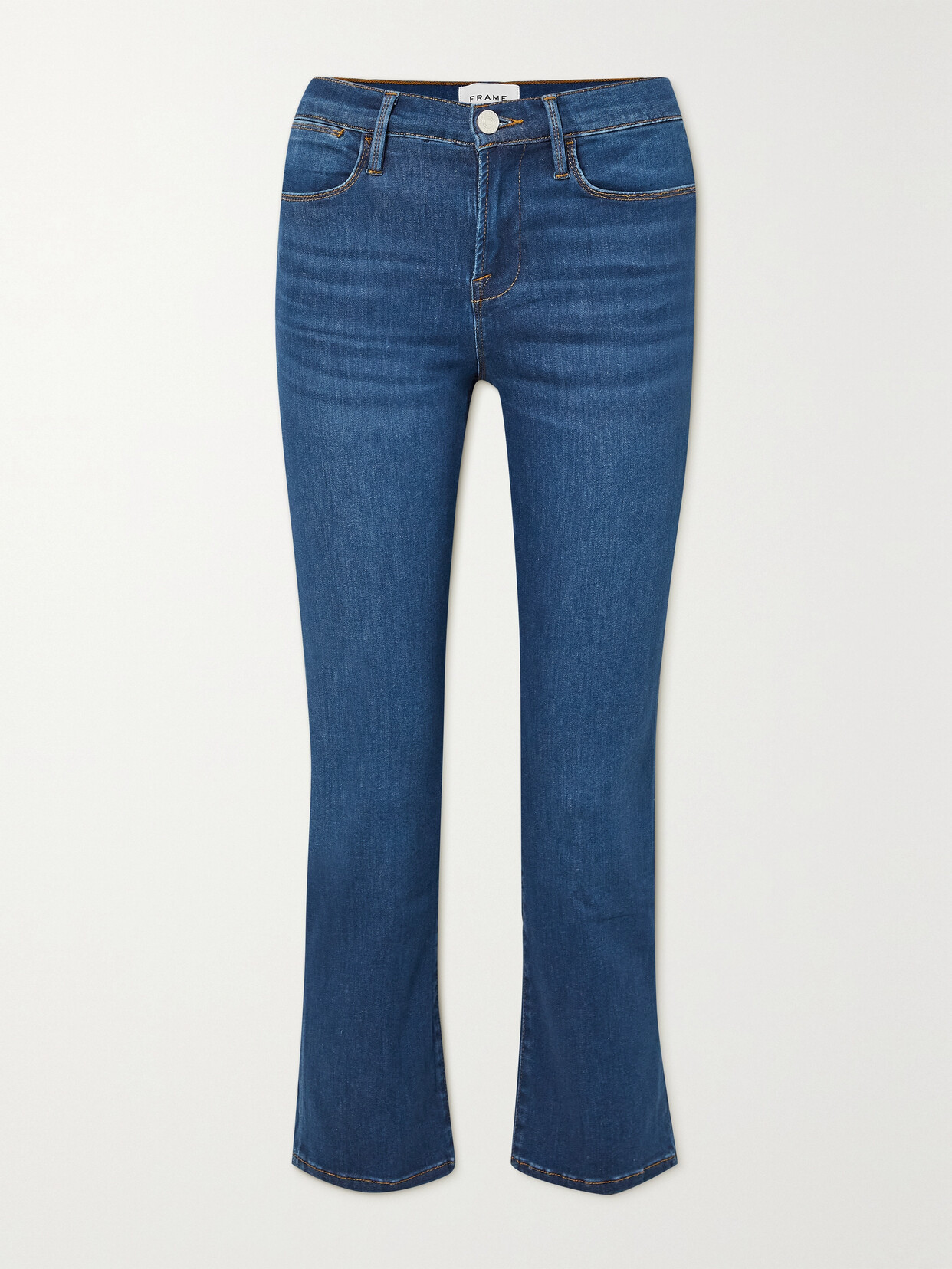 Frame Le High Ankle Straight Leg Jeans In Blue