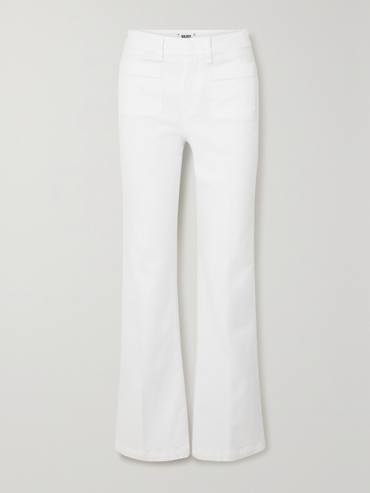 PAIGE - Leenah High-rise Flared Jeans - White
