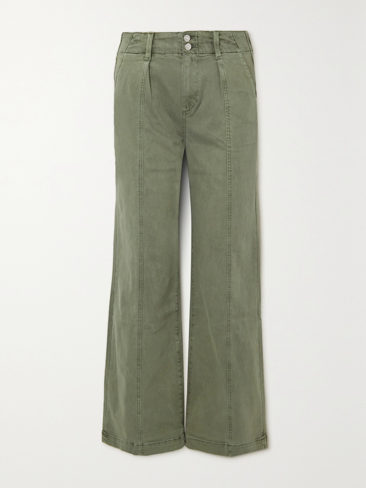 PAIGE - Brooklyn 31 High-rise Straight-leg Jeans - Green