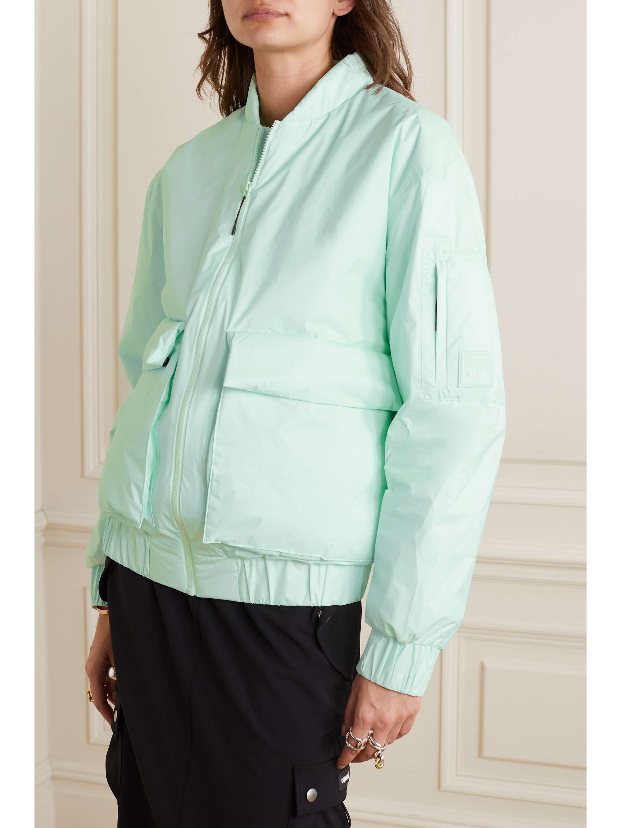 RAINS Fuse coated-shell bomber jacket