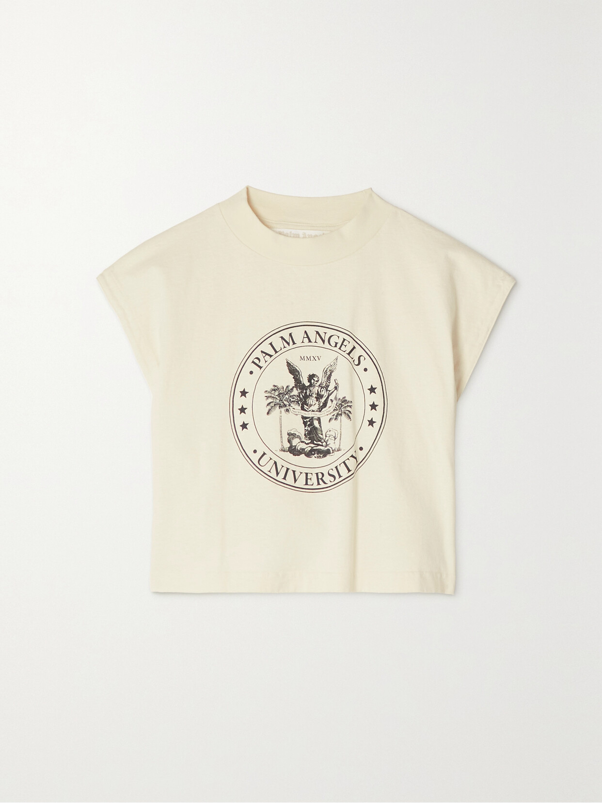 Palm Angels - Printed Cotton-jersey T-shirt - Cream