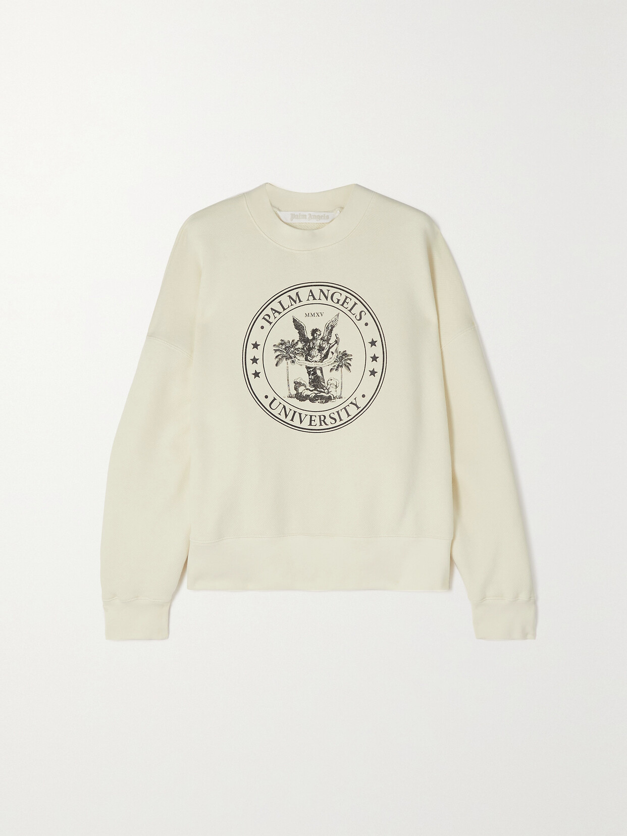 Palm Angels - Printed Cotton-jersey Sweatshirt - Cream