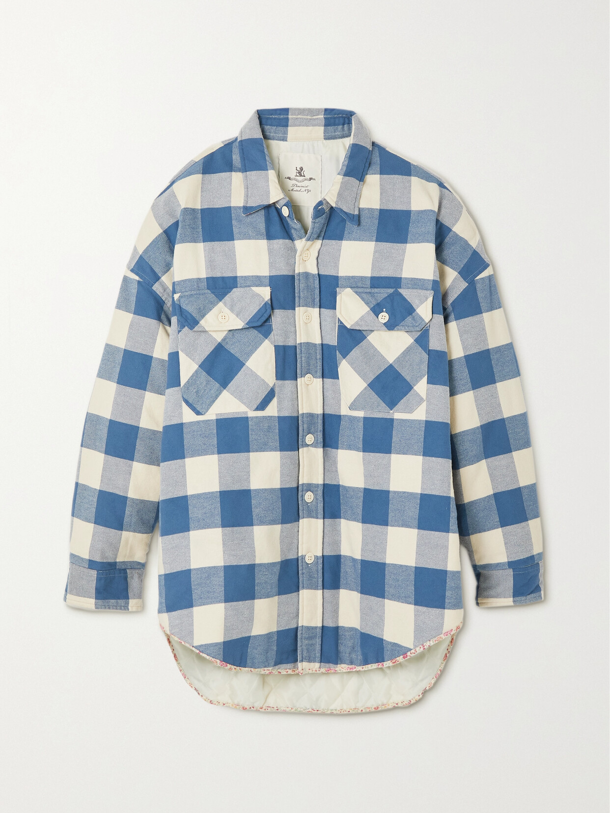 Denimist - Oversized Padded Checked Cotton-flannel Jacket - Blue