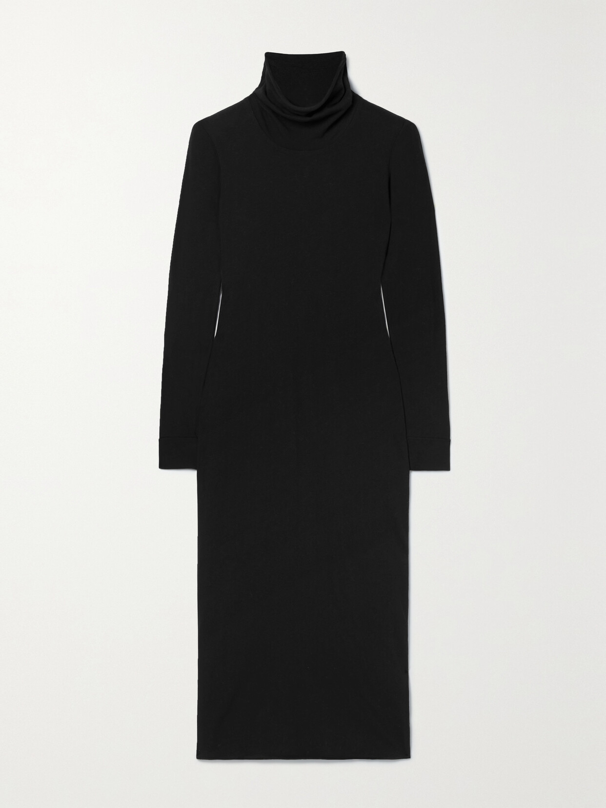 James Perse - Stretch-cotton Jersey Turtleneck Maxi Dress - Black