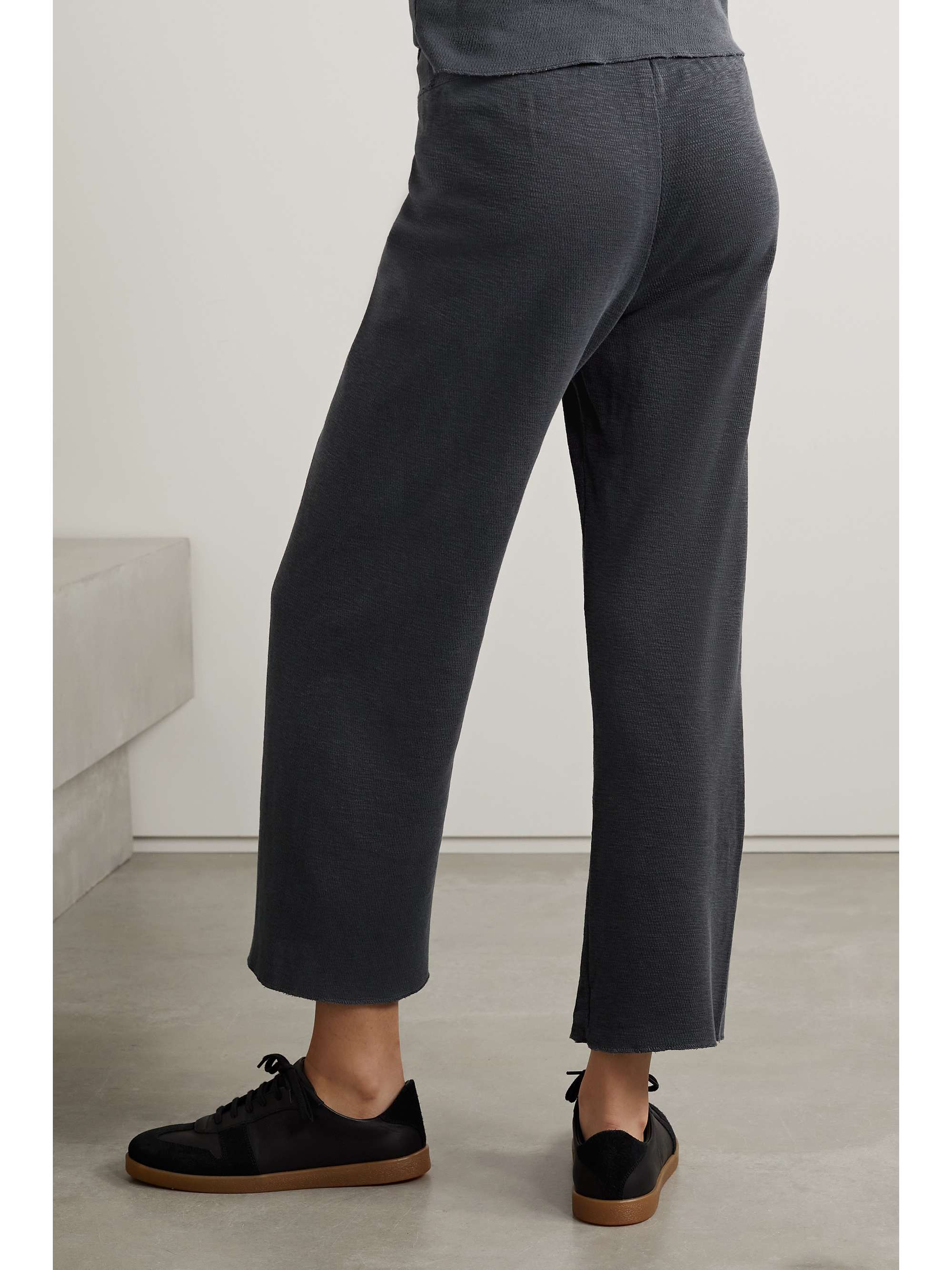 JAMES PERSE Slub cropped cotton sweatpants