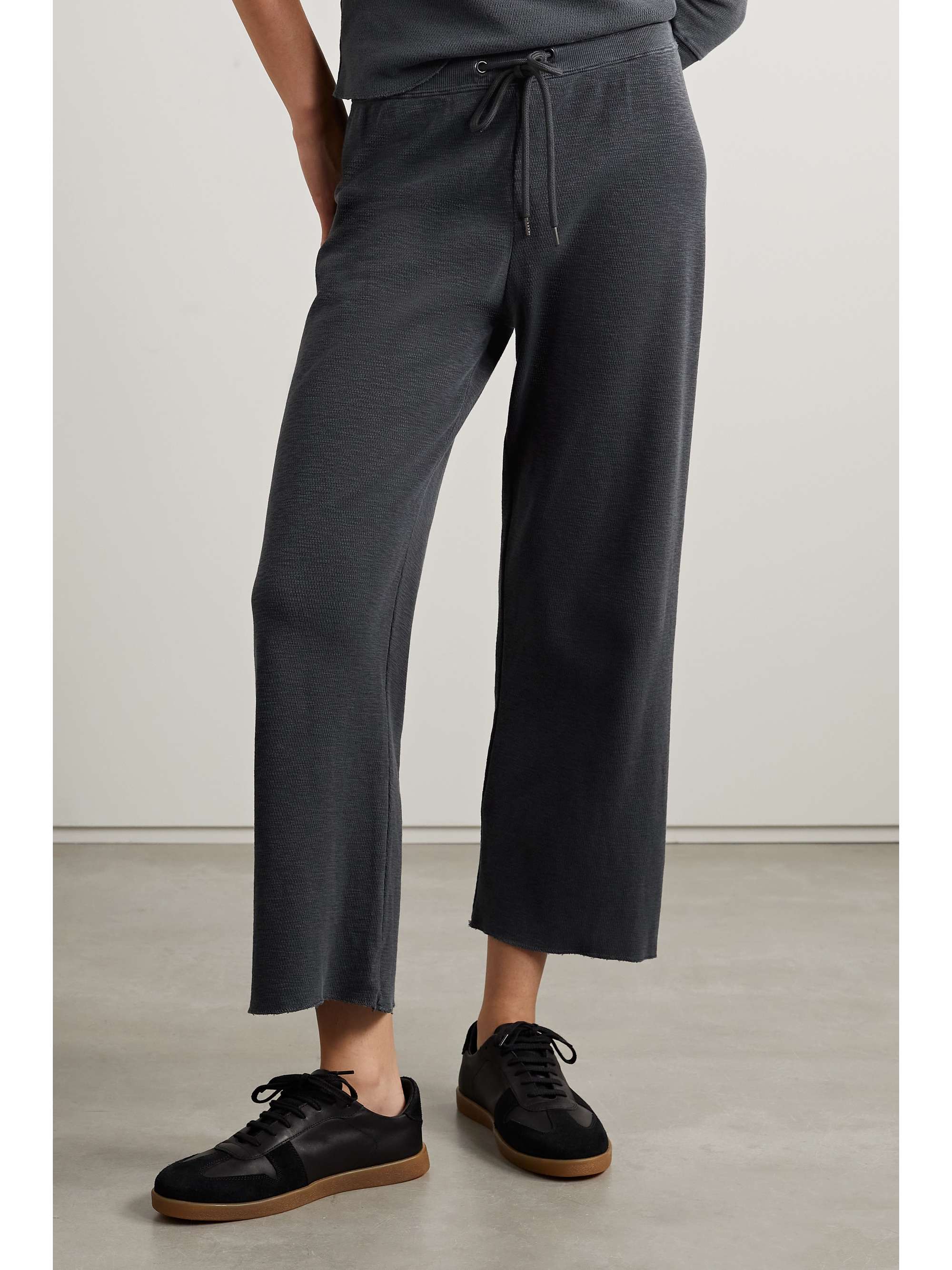 JAMES PERSE Slub cropped cotton sweatpants