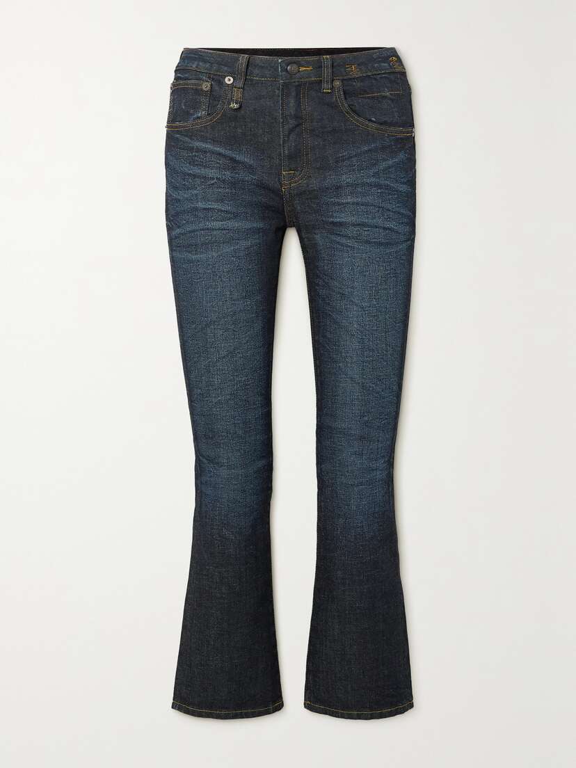 R13 Kick Fit Cropped High-rise Flared Jeans