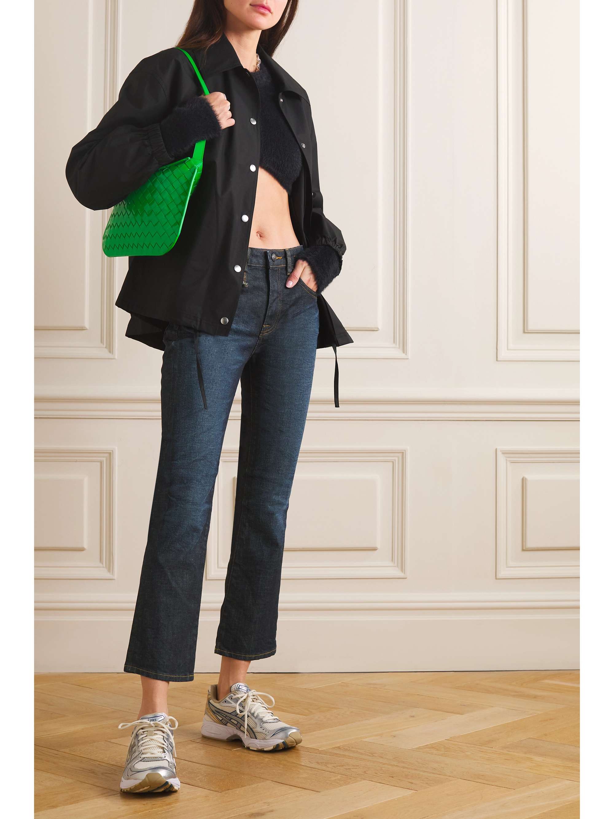 R13 Kick Fit cropped high-rise flared jeans