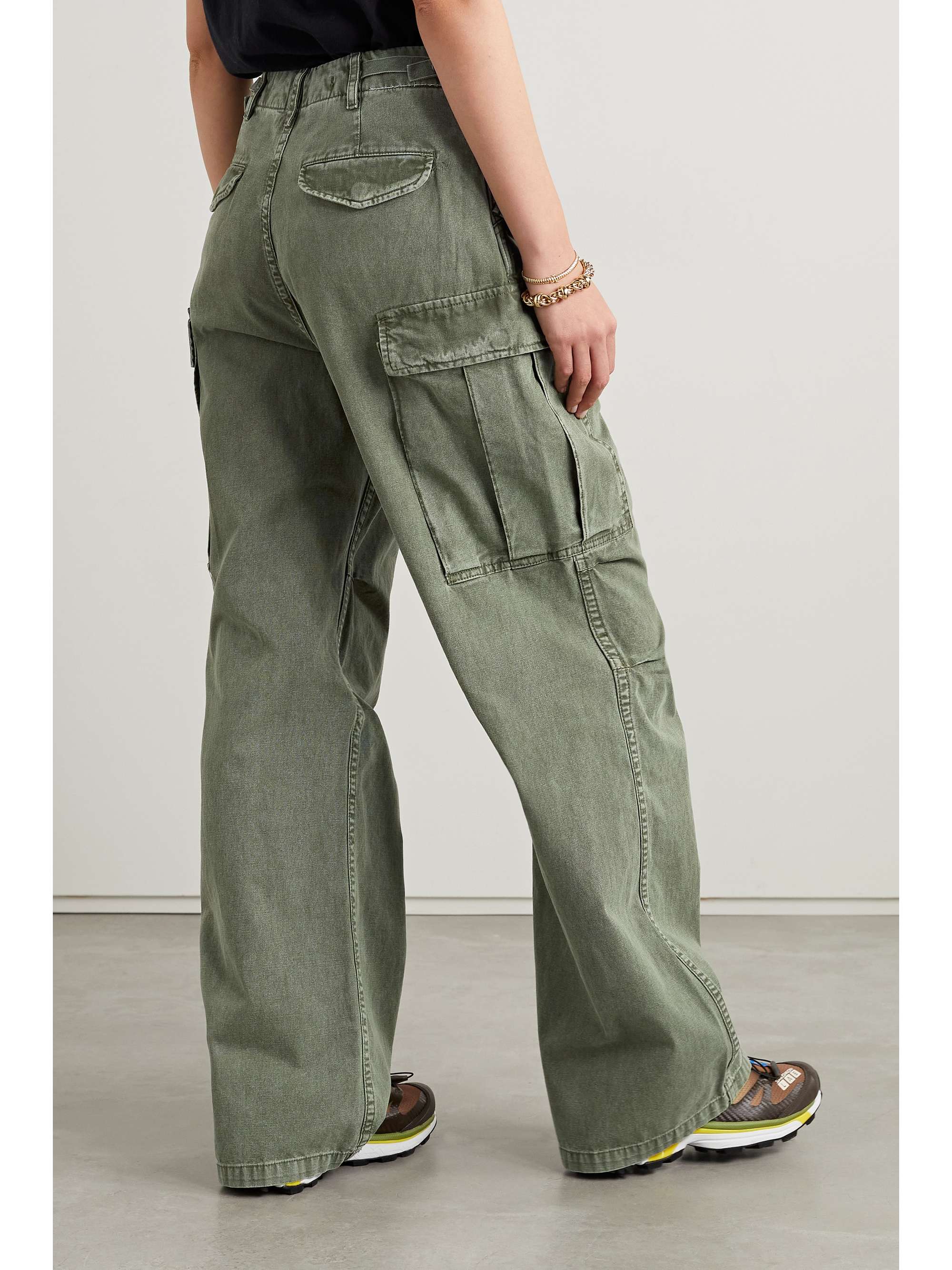 R13 Denim wideleg cargo pants NETAPORTER