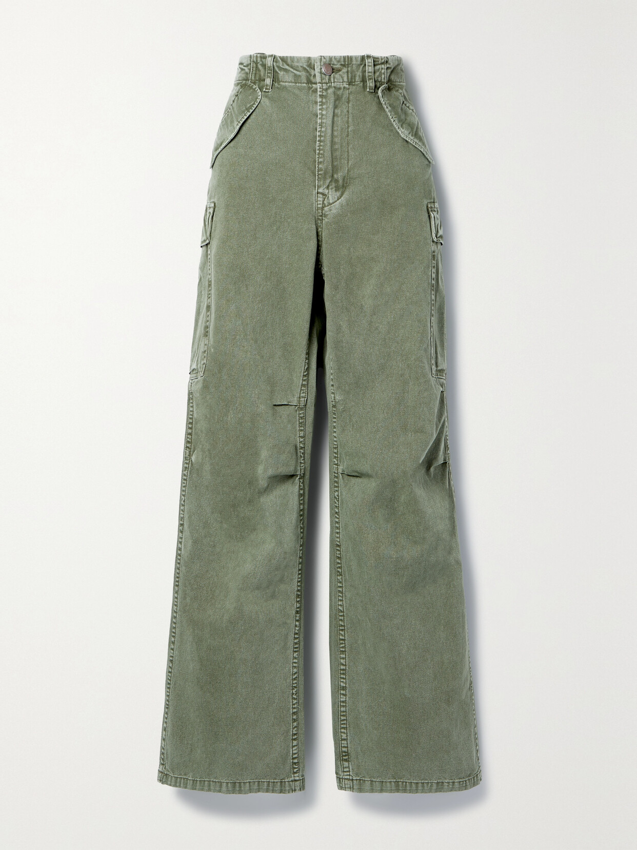 R13 - Denim Wide-leg Cargo Pants - Green