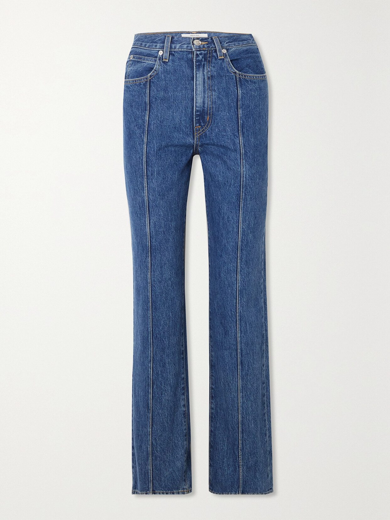 SLVRLAKE - + Net Sustain London Pintucked High-rise Straight-leg Organic Jeans - Blue