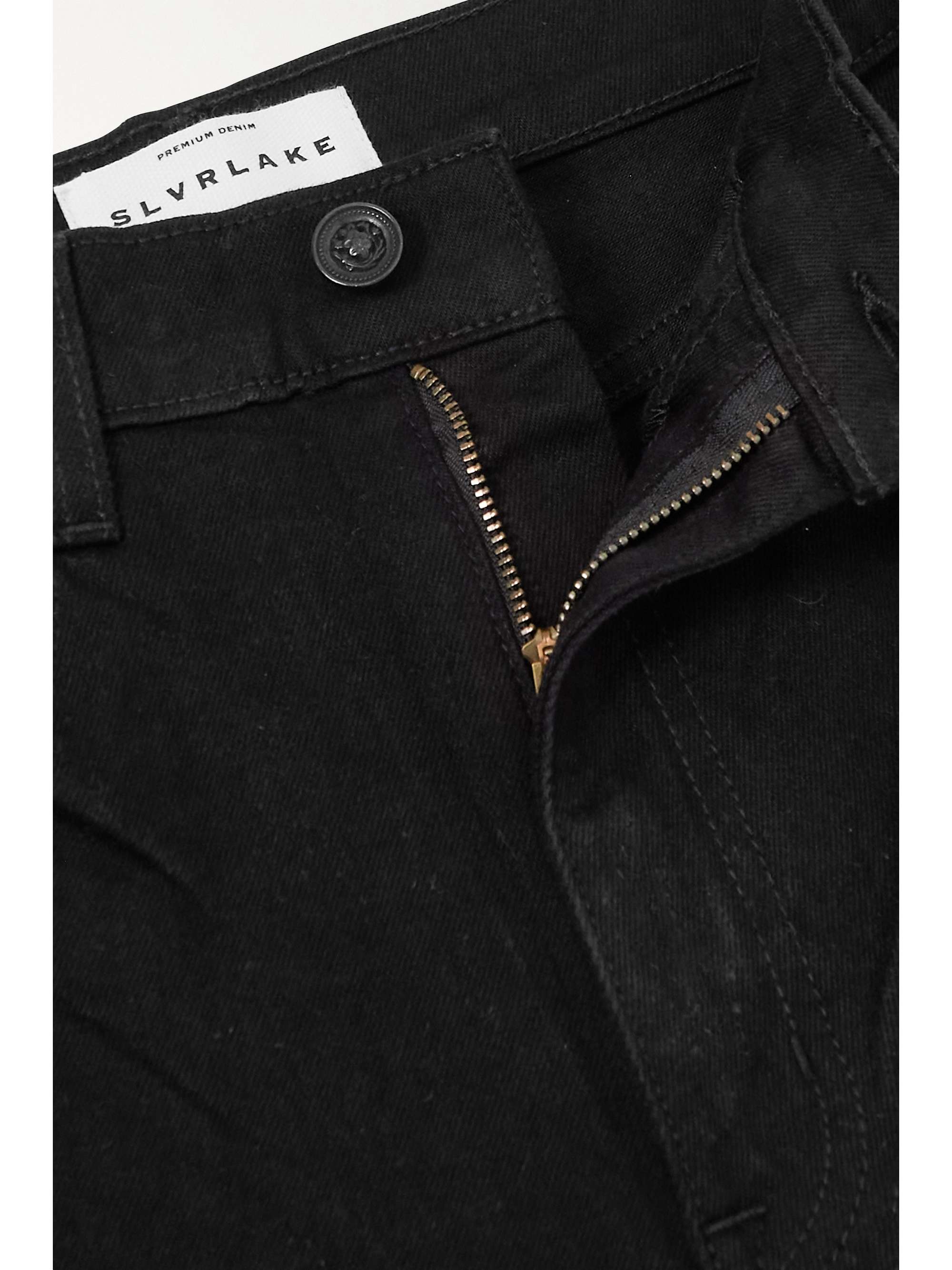 SLVRLAKE Grace frayed high-rise wide-leg jeans