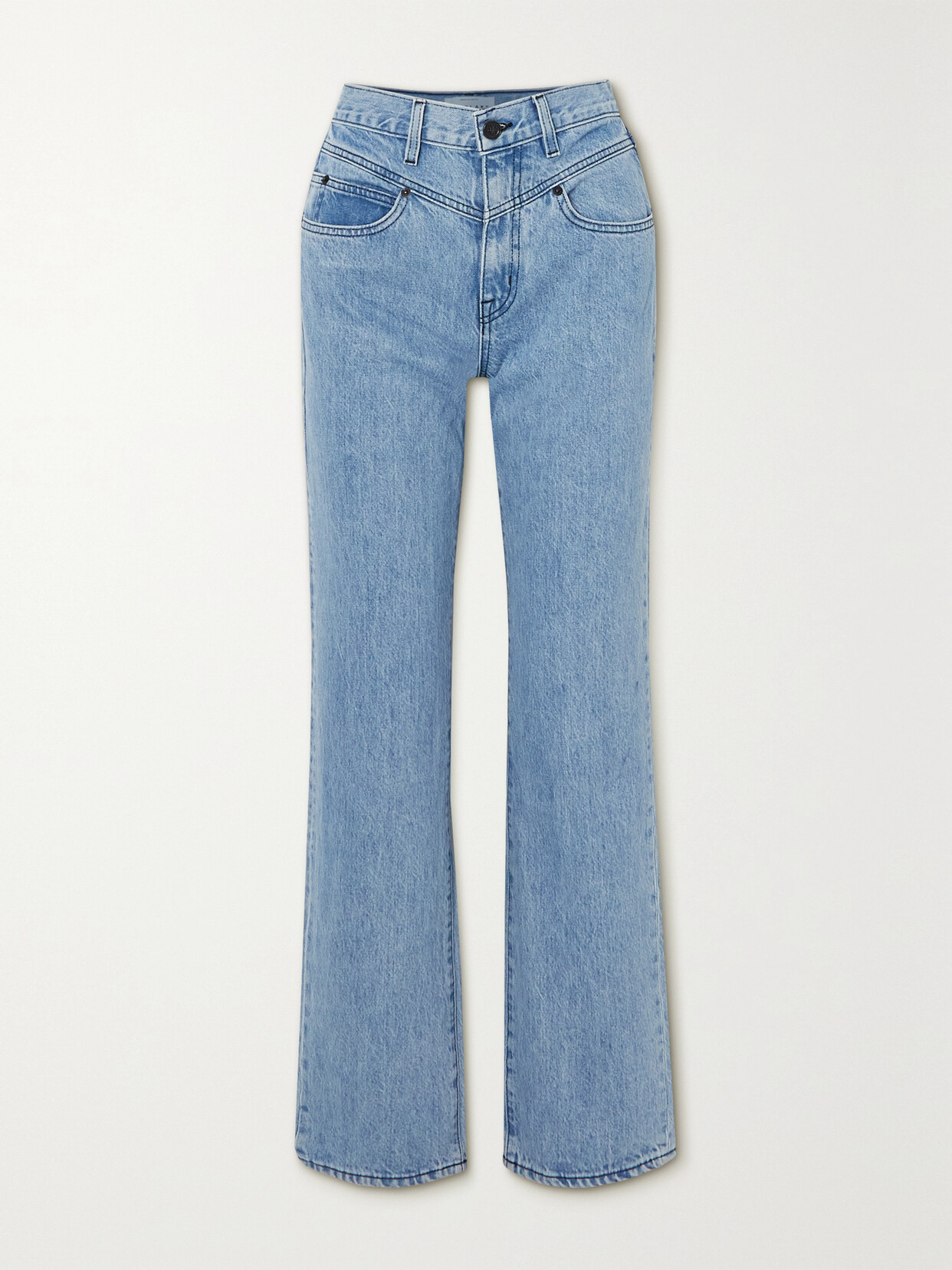 SLVRLAKE - Brooklyn Mid-rise Straight-leg Jeans - Blue