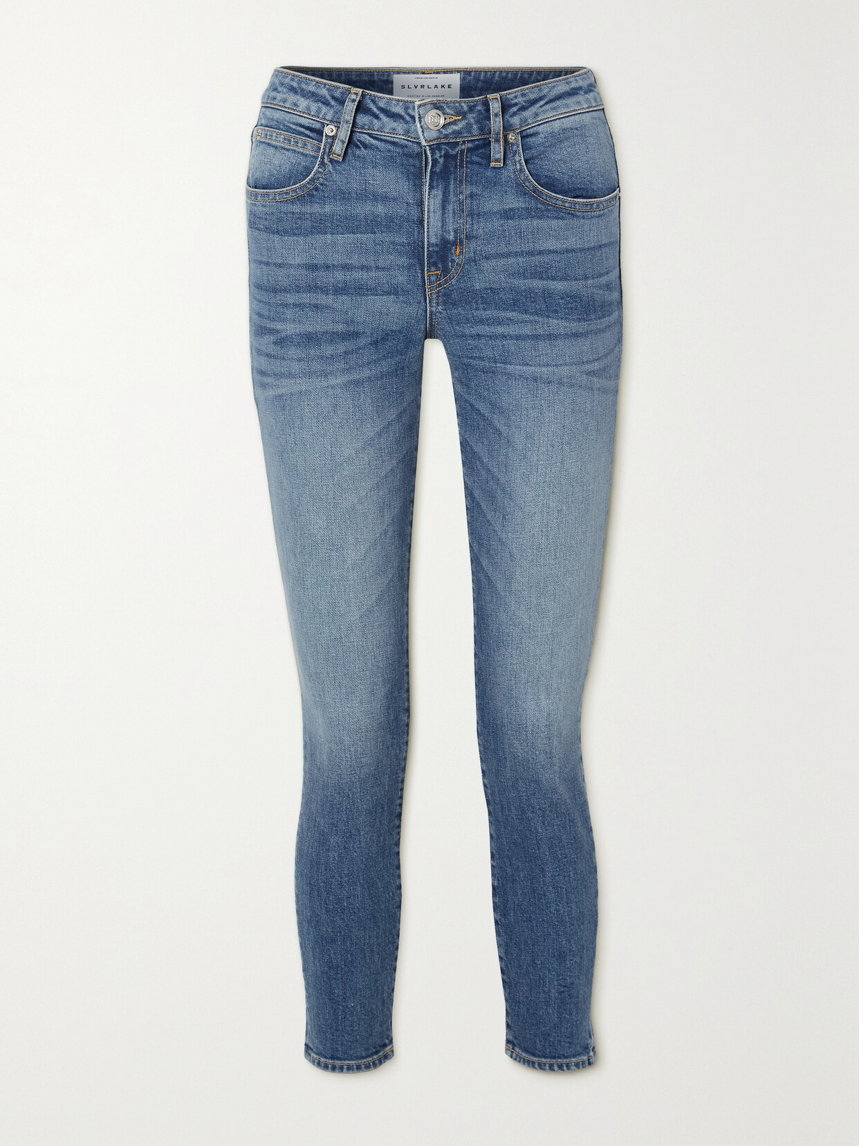 SLVRLAKE Lou Lou Cropped Mid-rise Slim-leg Jeans