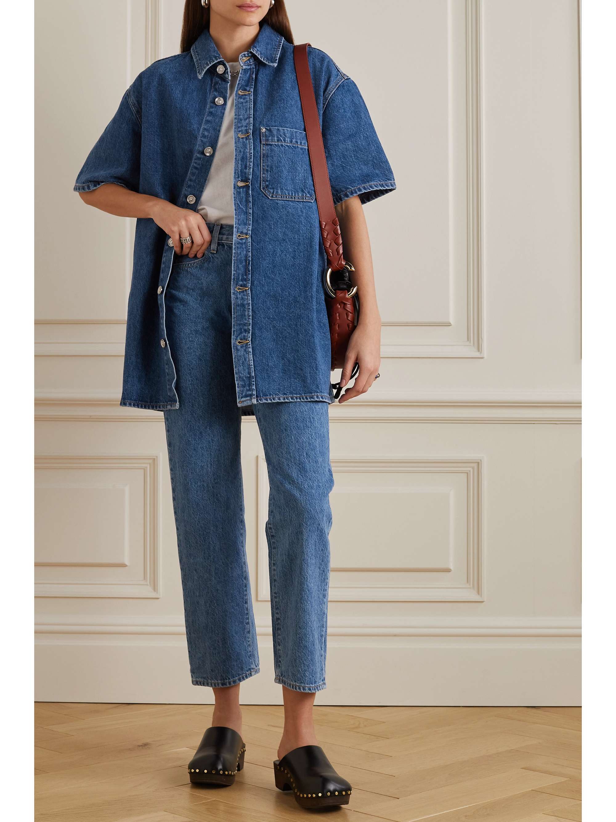 SLVRLAKE Sloane oversized denim shirt | NET-A-PORTER