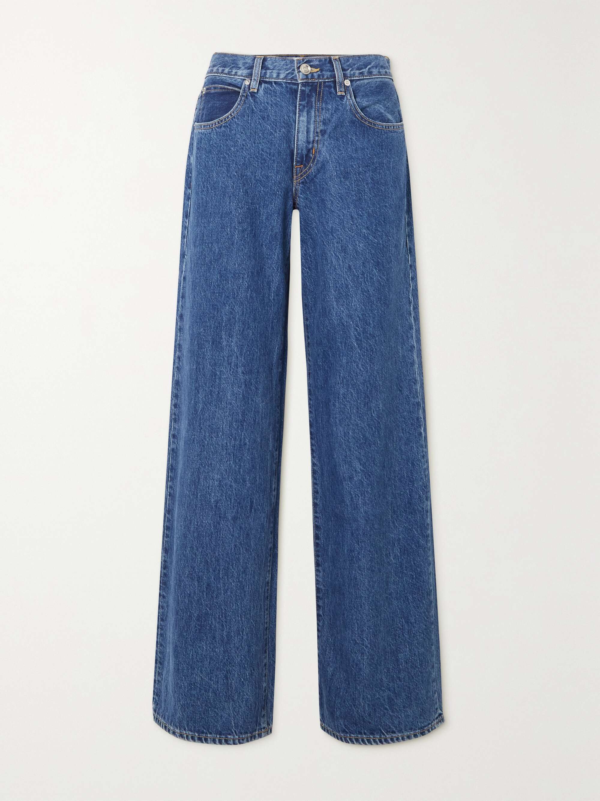 SLVRLAKE + NET SUSTAIN Mica low-rise wide-leg organic jeans | NET-A-PORTER