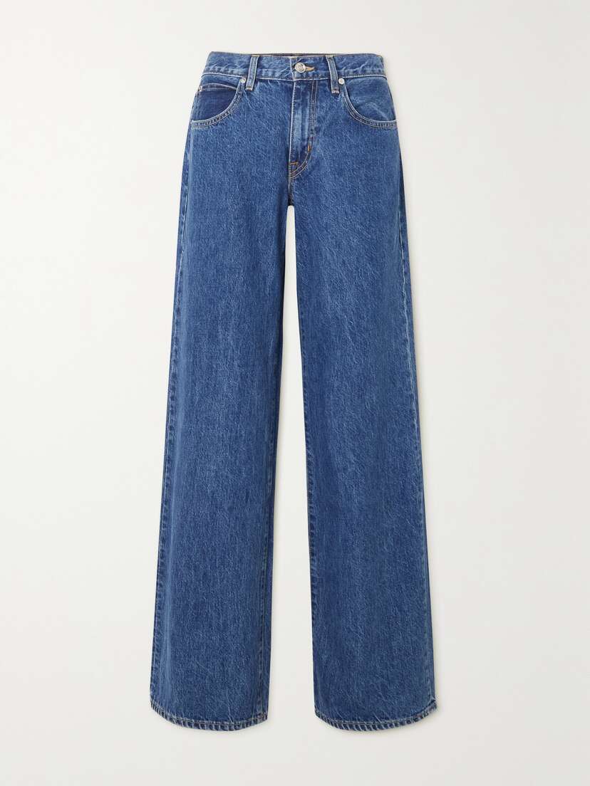 SLVRLAKE + Net Sustain Mica Low-rise Wide-leg Organic Jeans