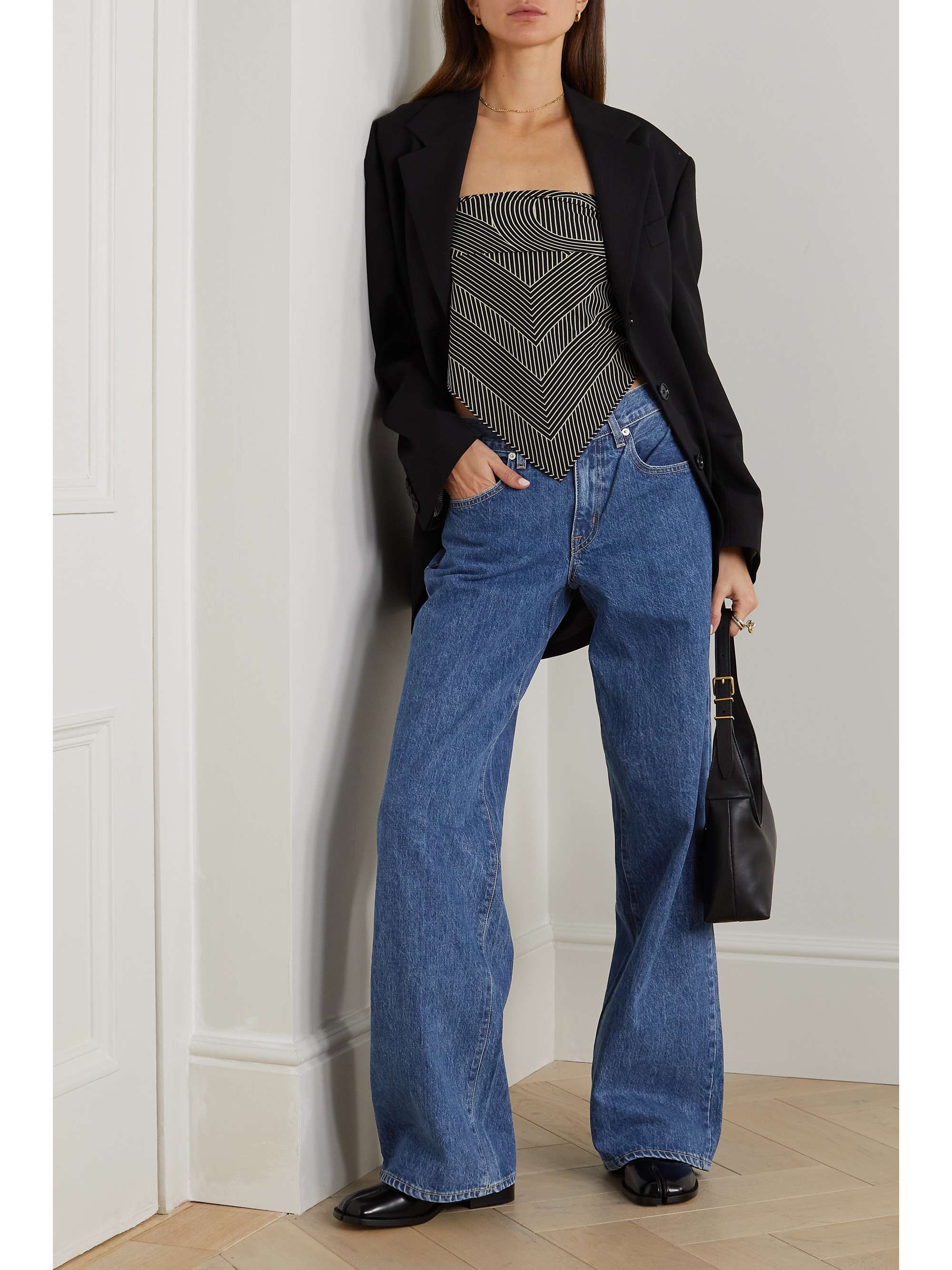 SLVRLAKE + NET SUSTAIN Mica low-rise wide-leg organic jeans | NET-A-PORTER