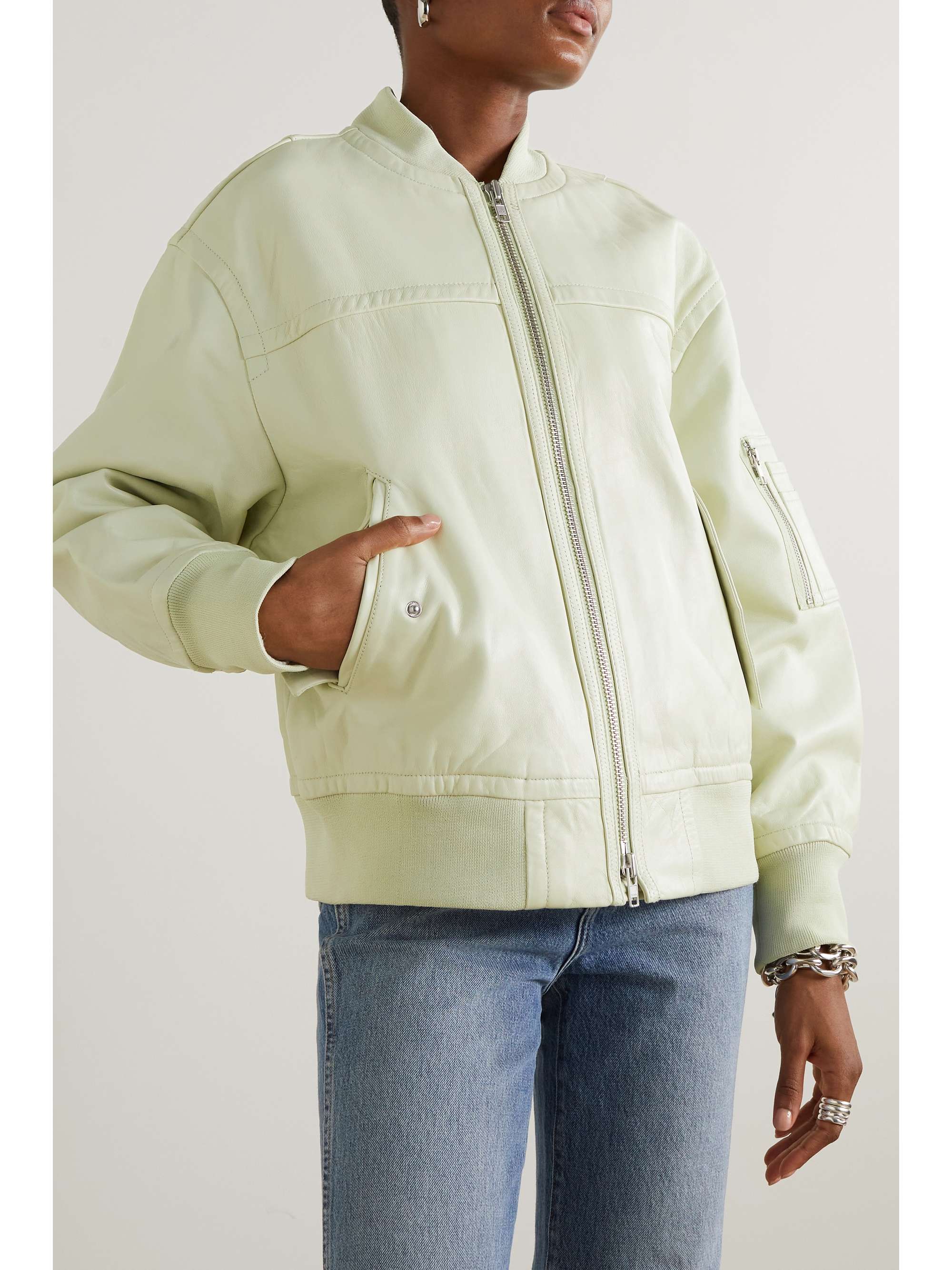 STAND STUDIO Icon leather bomber jacket