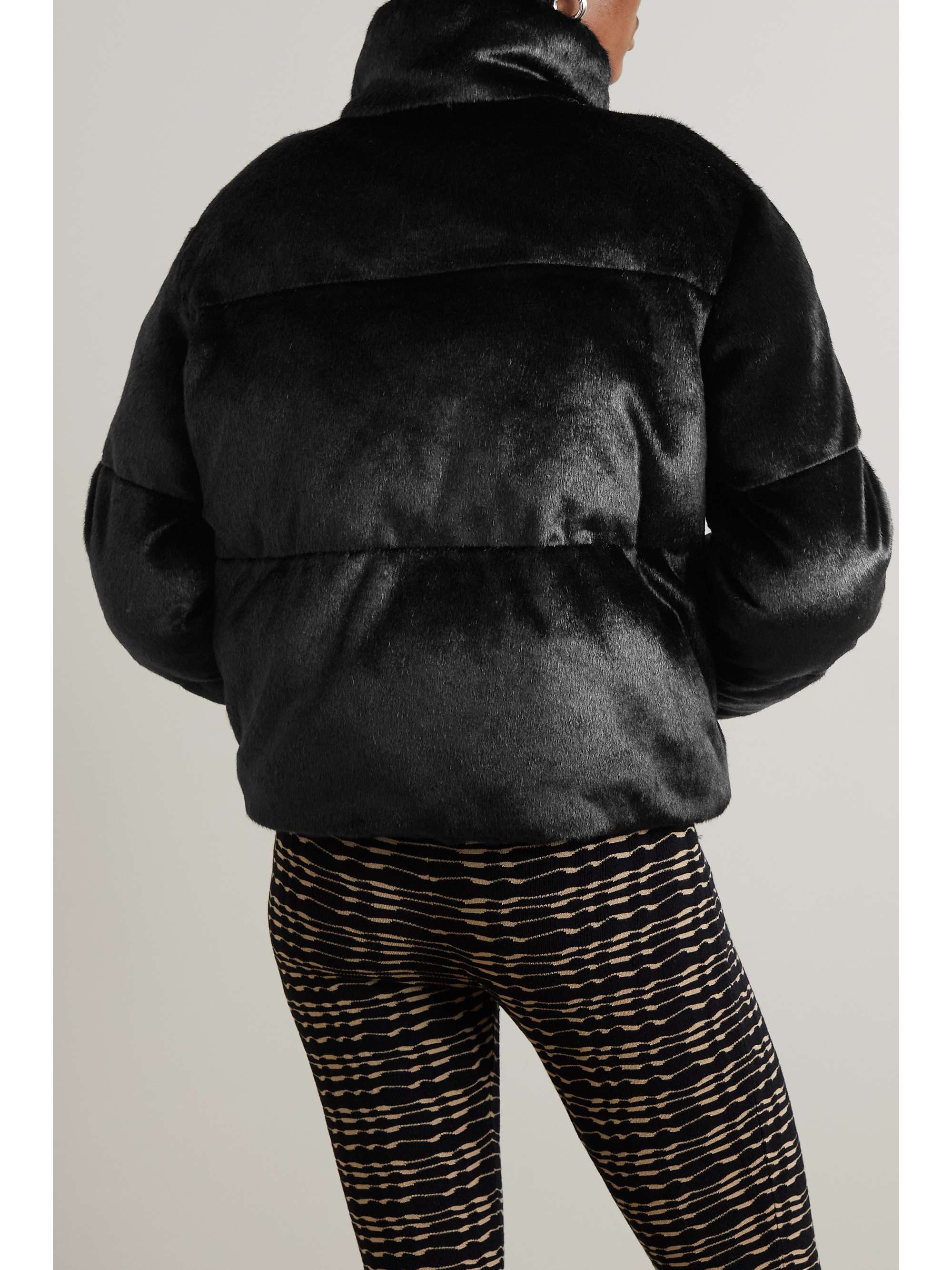 STAND STUDIO Tatum quilted padded faux fur jacket