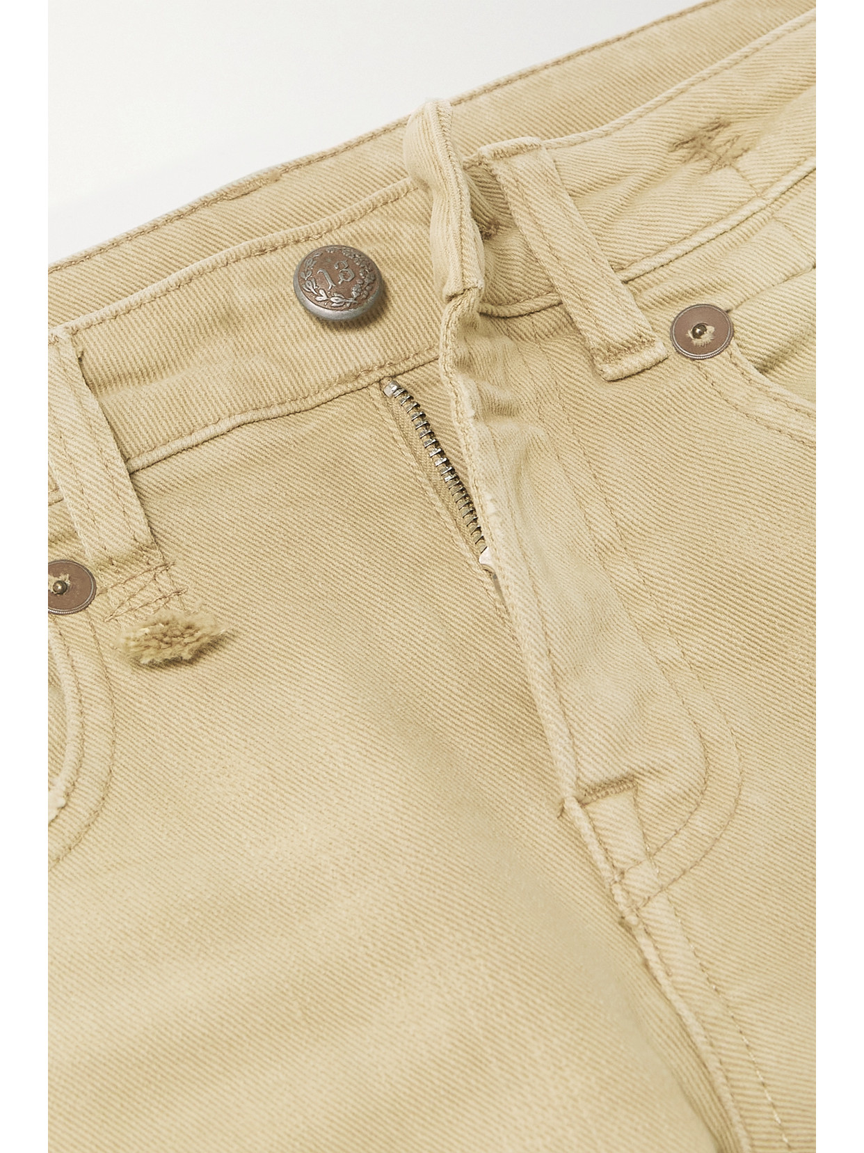 R13 Slim Straight Leg Boy Jeans In Khaki ModeSens