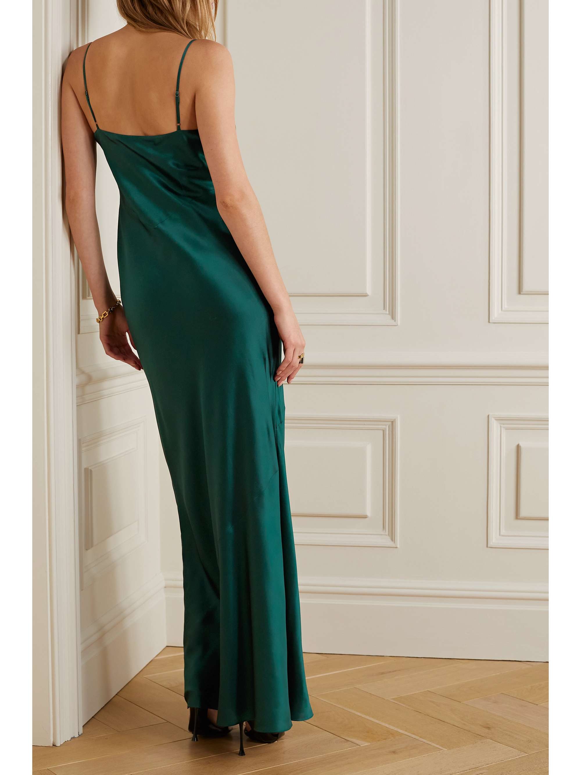 L'AGENCE Serita silk-satin maxi dress