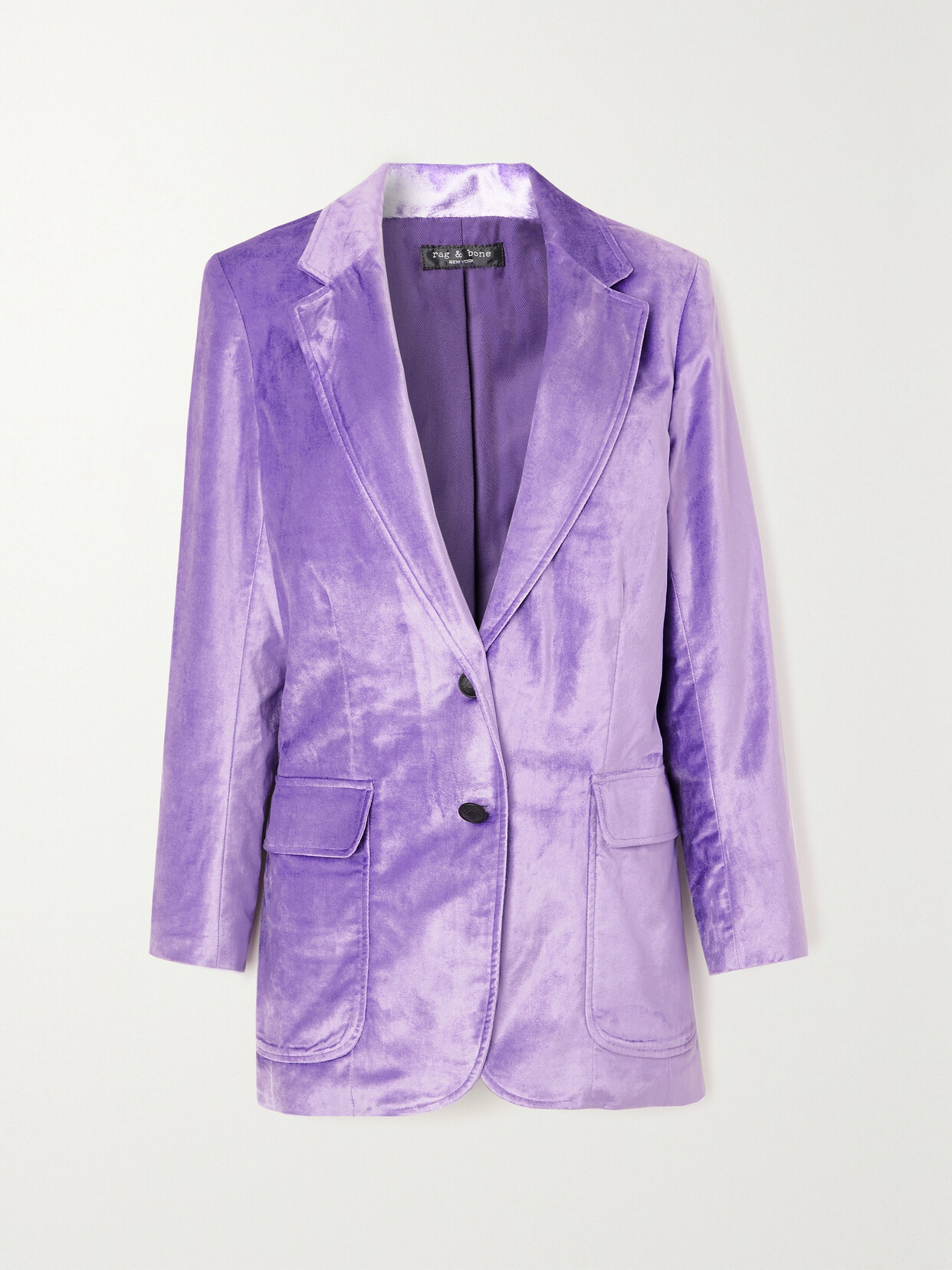 rag & bone - Cody Cotton-blend Velvet Blazer - Purple