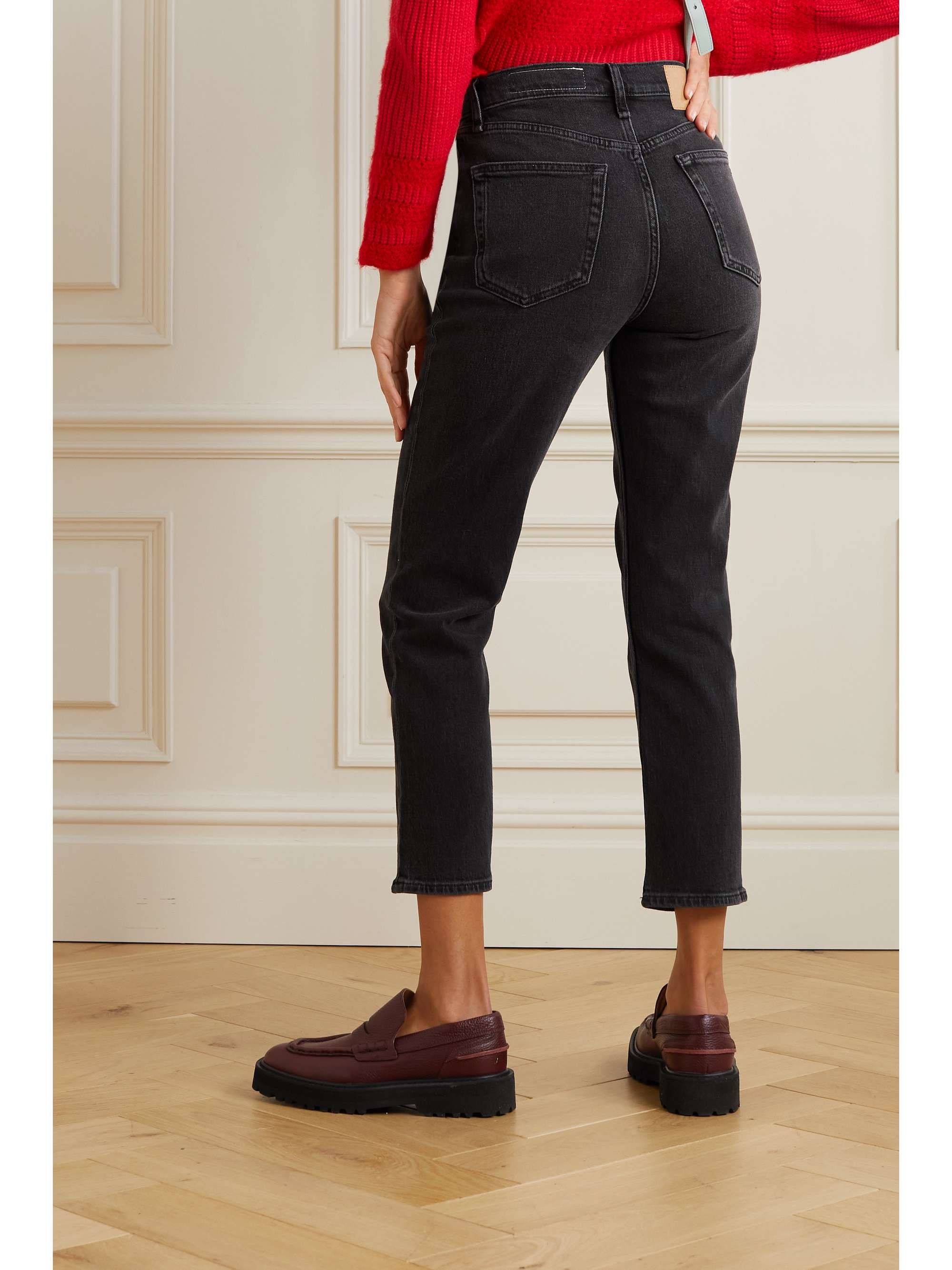 RAG & BONE Wren hoch sitzende Jeans mit schmalem Bein