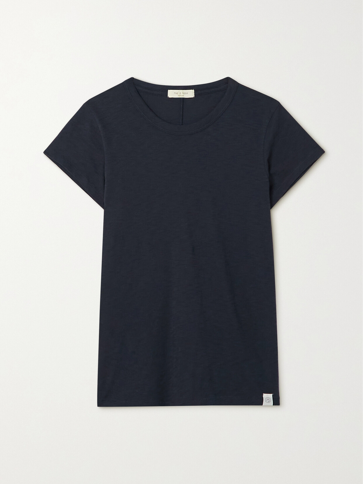 Rag & Bone Round-neck Organic Cotton T-shirt In Blue