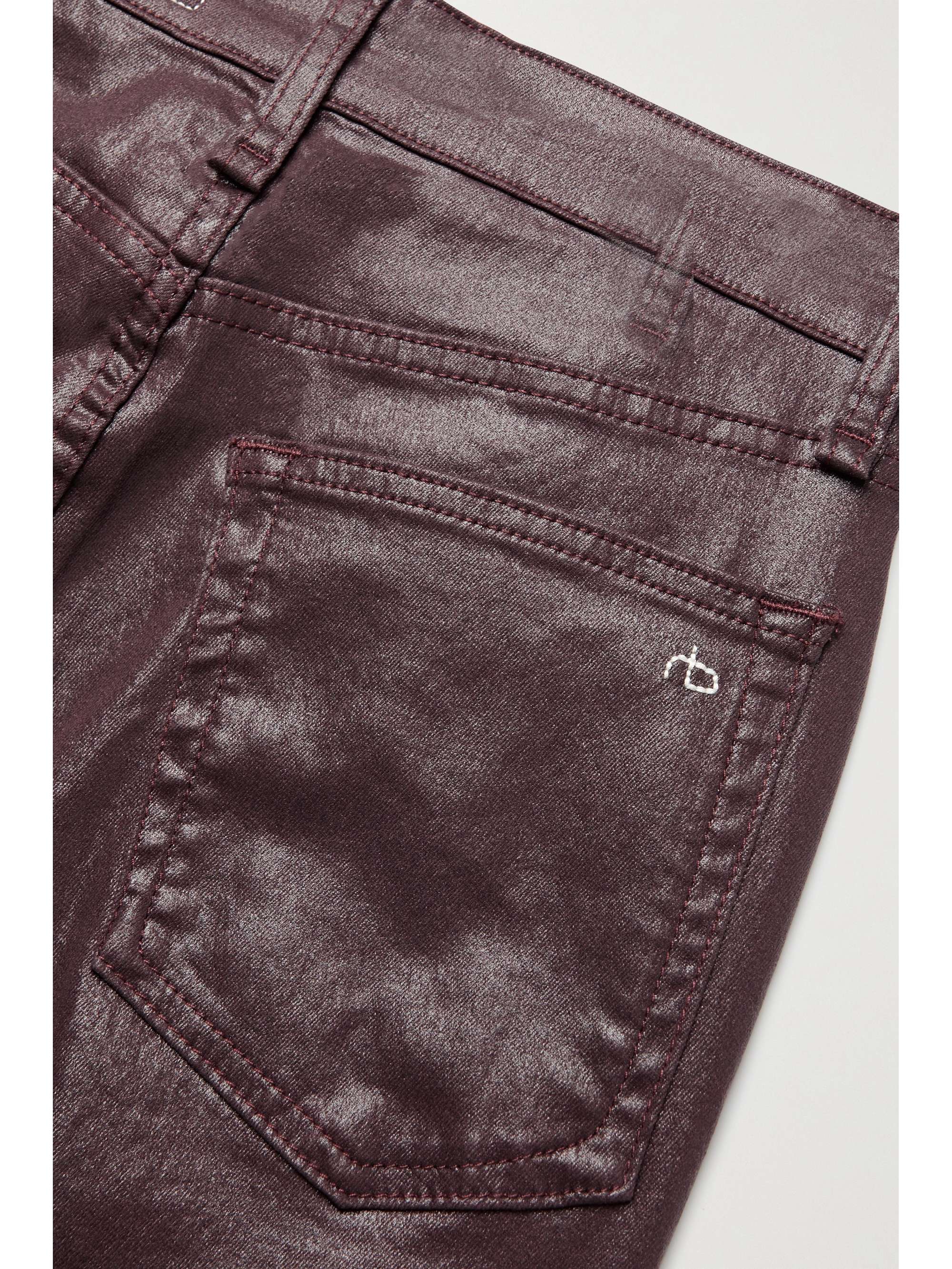 RAG & BONE Casey coated high-rise flared jeans