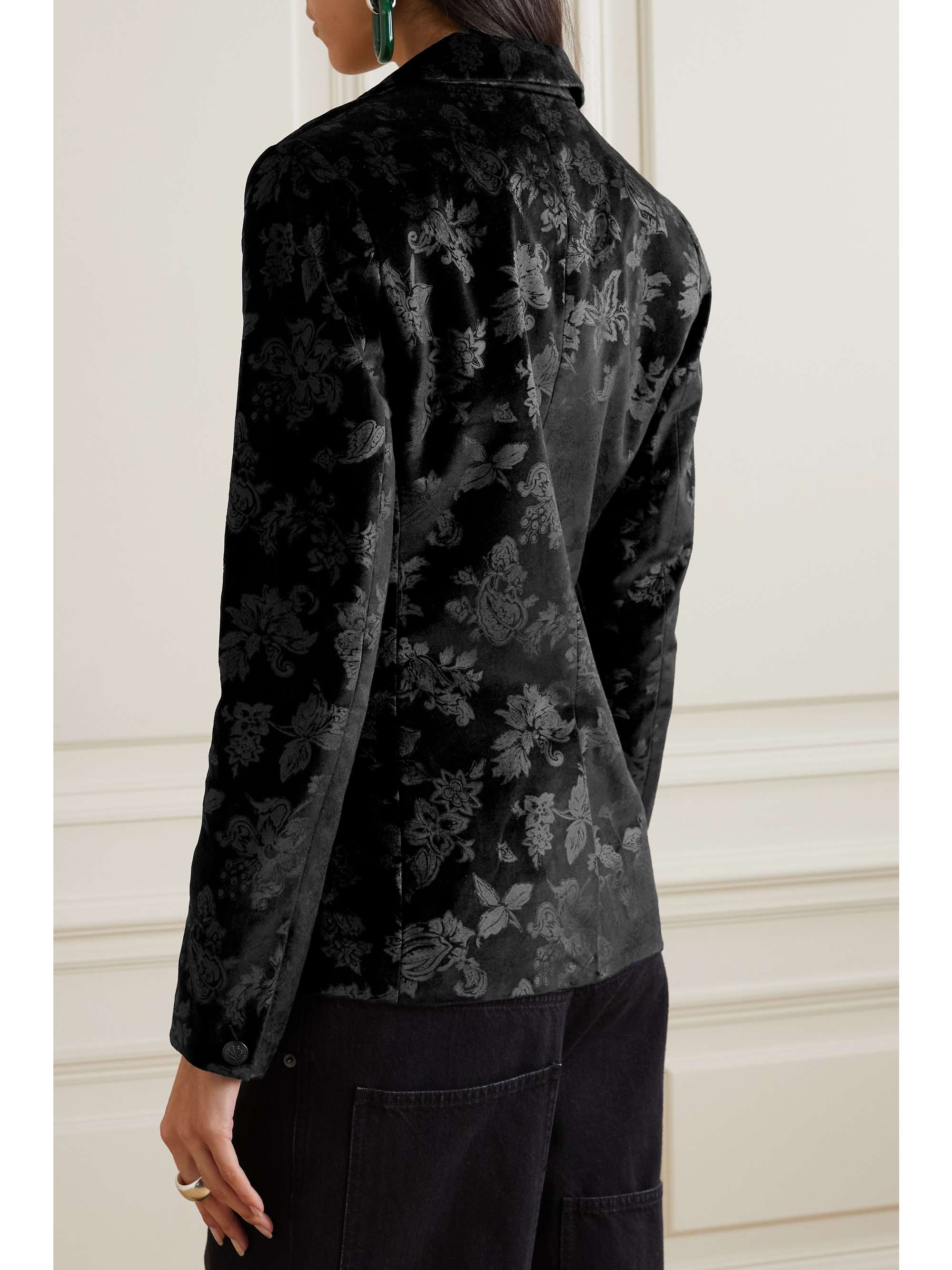 RAG & BONE Razor floral-print cotton-blend velvet blazer