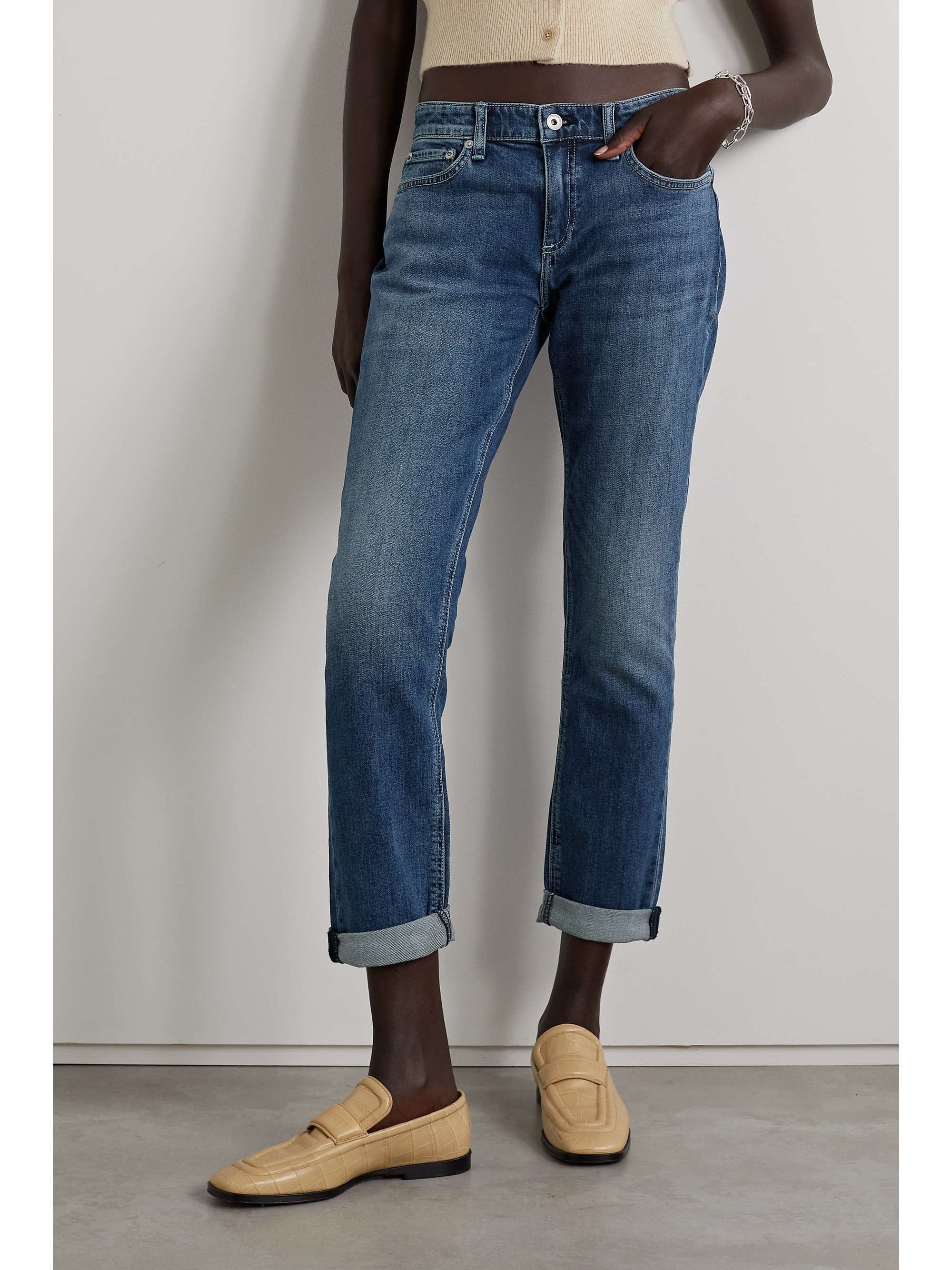 RAG & BONE Dre tief sitzende verkürzte Boyfriend-Jeans