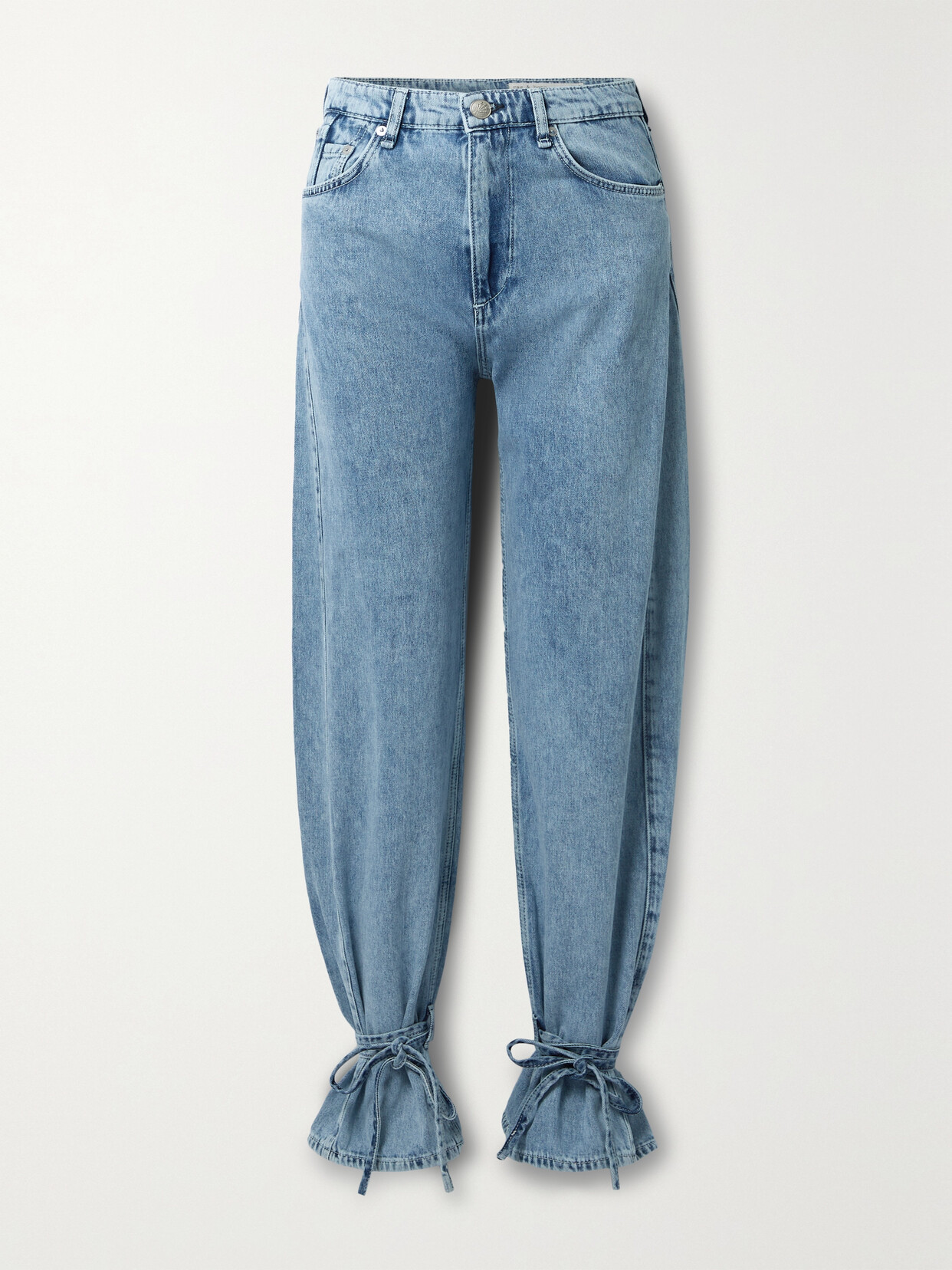 RAG & BONE SPLICE BARREL HIGH-RISE STRAIGHT-LEG JEANS