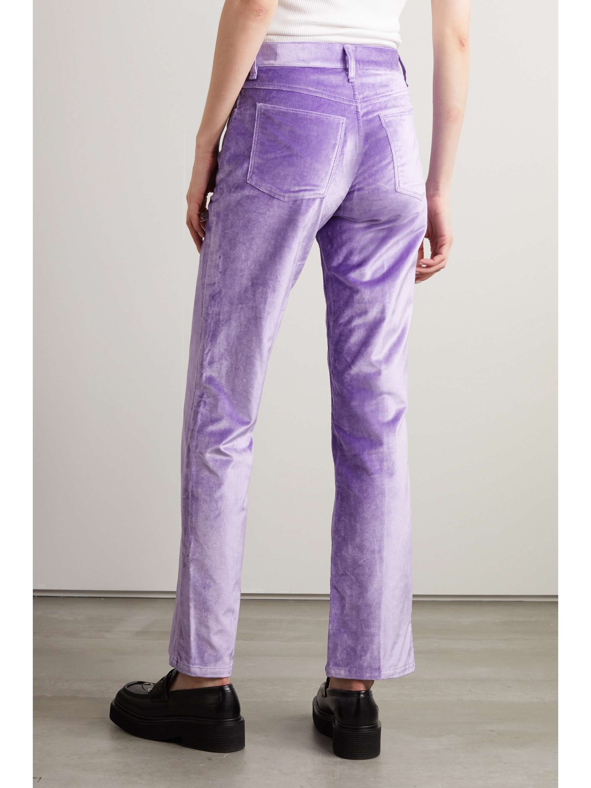 RAG & BONE Jacey cotton-blend velvet wide-leg pants