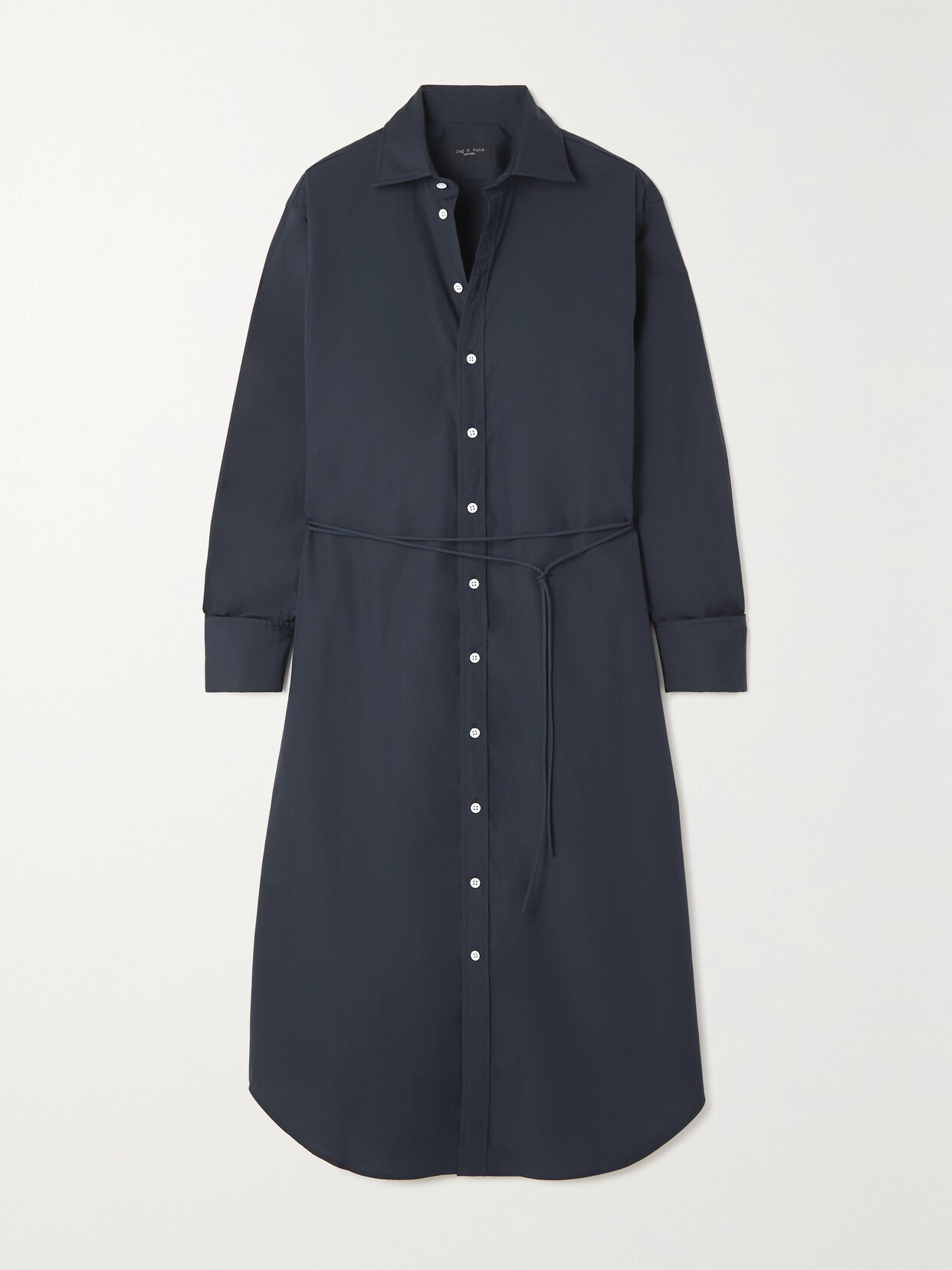 rag & bone - Diana Cotton-poplin Midi Shirt Dress - Blue