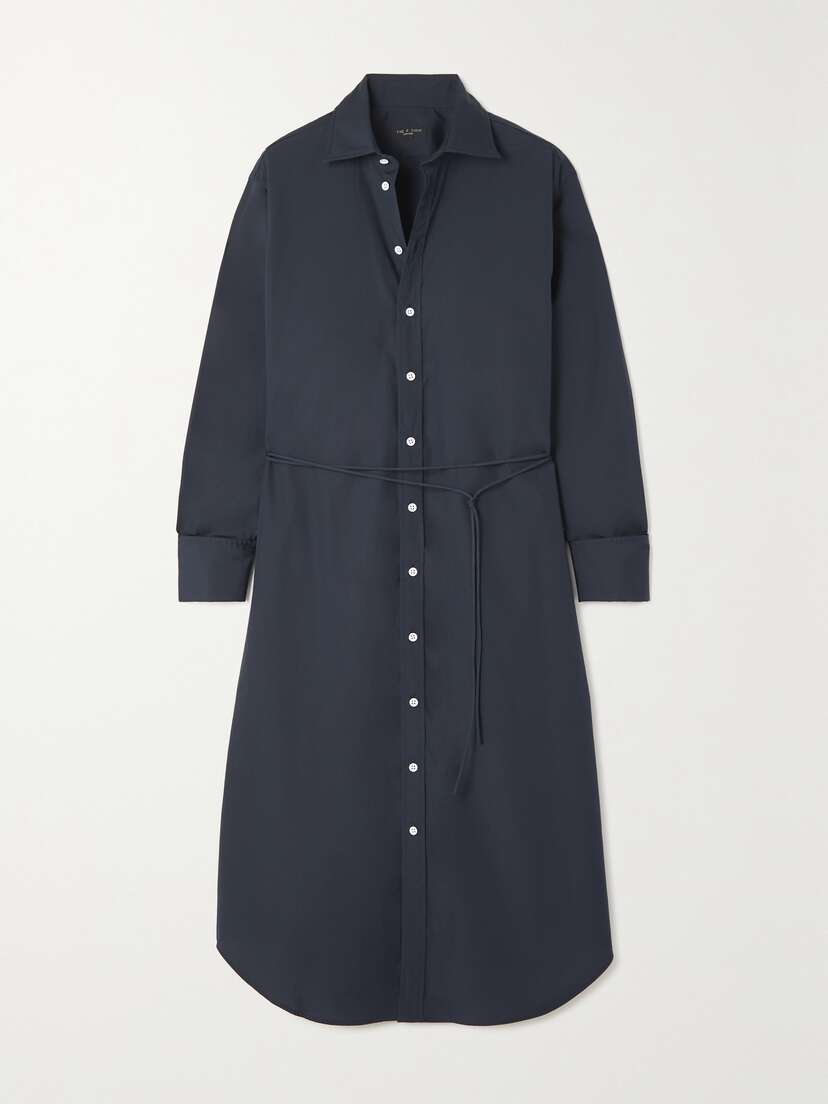 rag & bone Diana Cotton-poplin Midi Shirt Dress