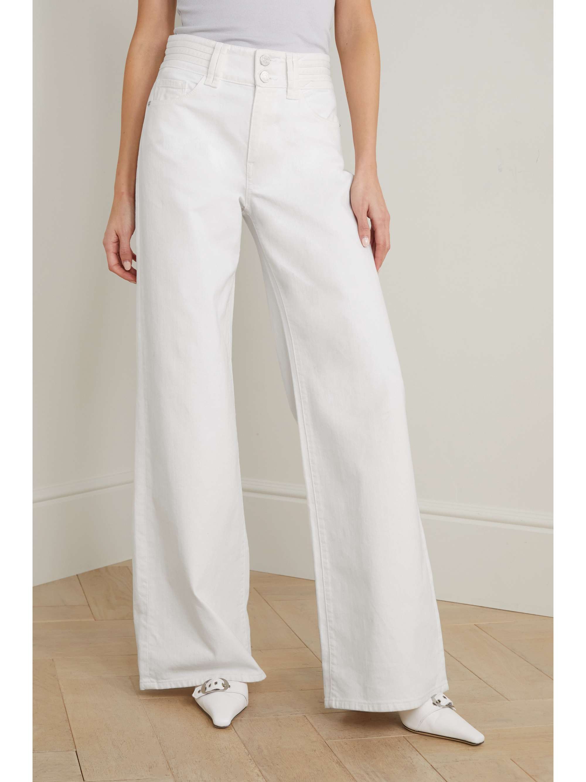 FRAME Jean large taille haute Triple Binding