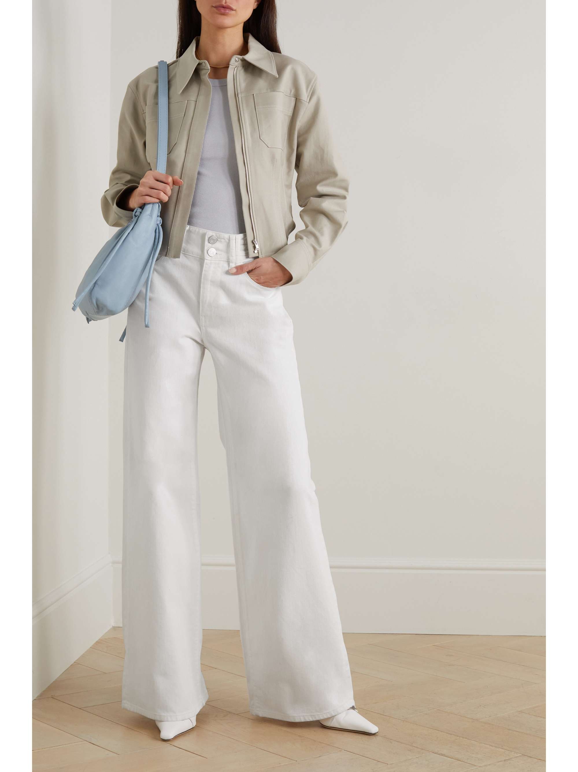 FRAME Jean large taille haute Triple Binding