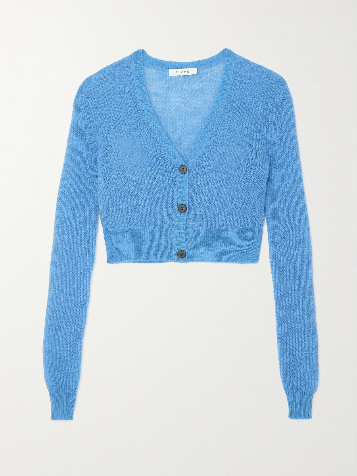 FRAME CROPPED KNITTED CARDIGAN