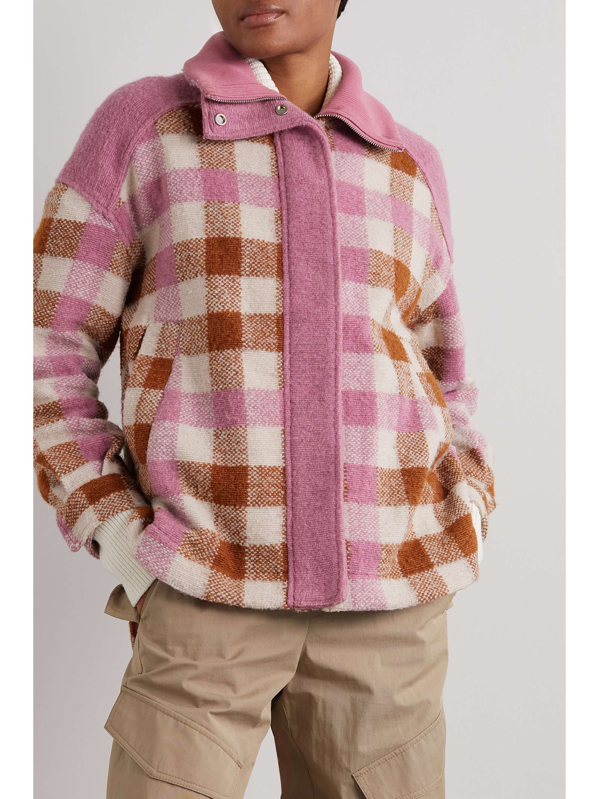 VARLEY Alma checked intarsiaknit jacket NETAPORTER