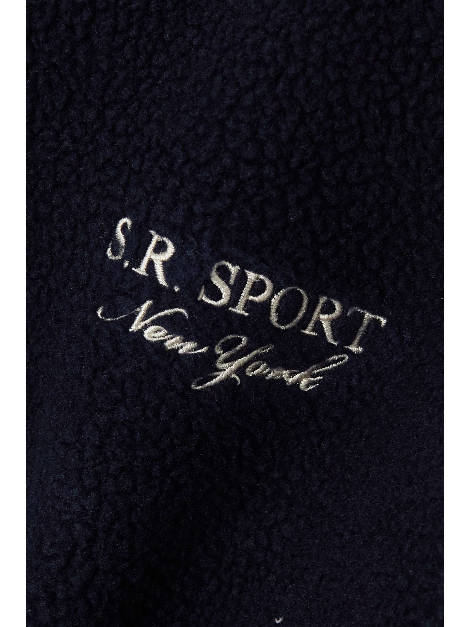 SPORTY & RICH Verkürztes Sweatshirt aus Fleece mit Stickerei
