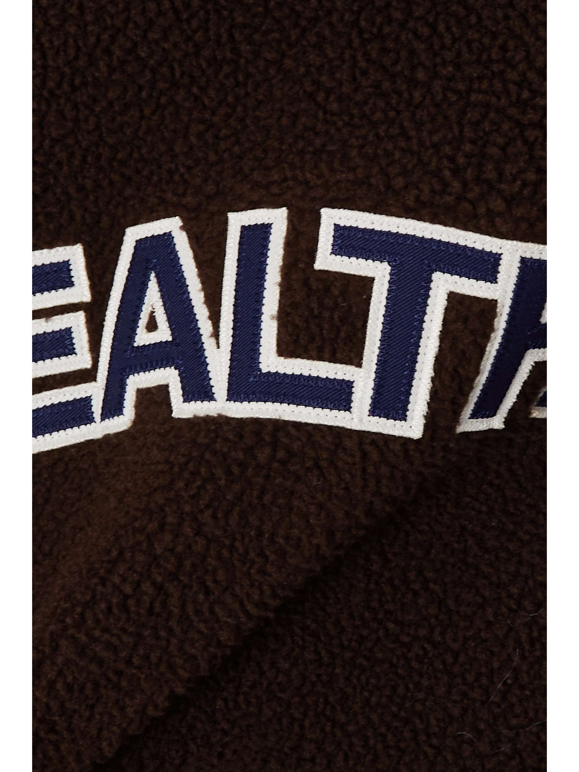 SPORTY & RICH Verkürzter Hoodie aus Fleece mit Applikation