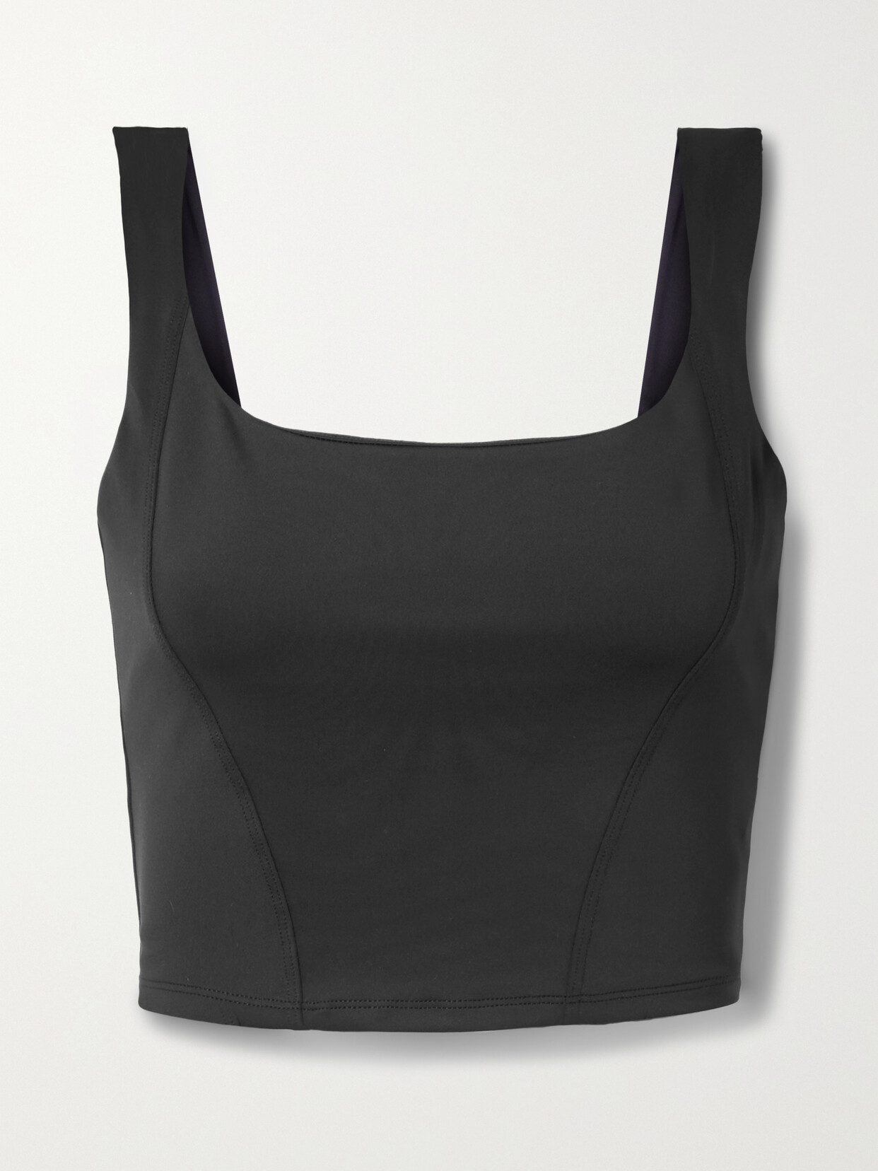 Year of Ours - Corset Cropped Stretch Recycled Tank - Black