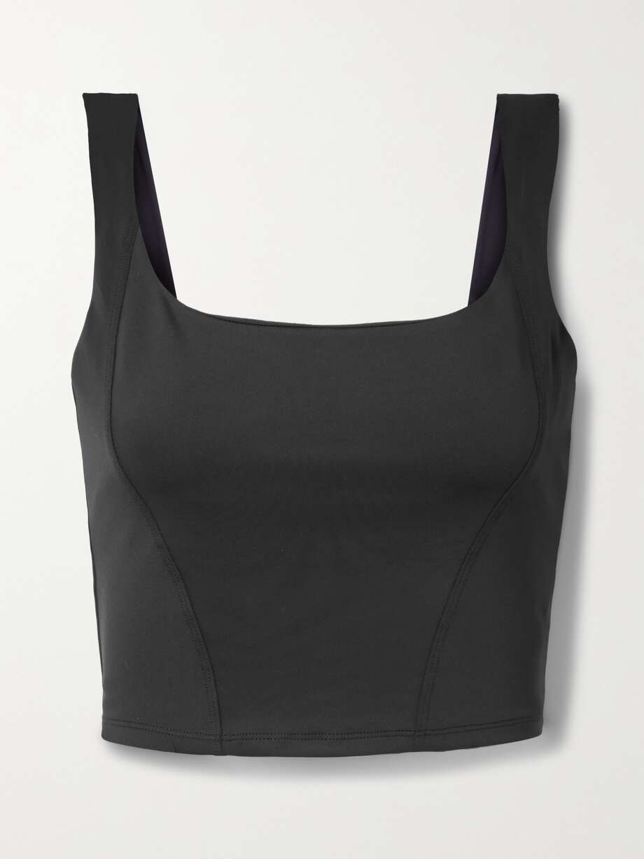 net-a-porter.com | Corset cropped stretch recycled tank